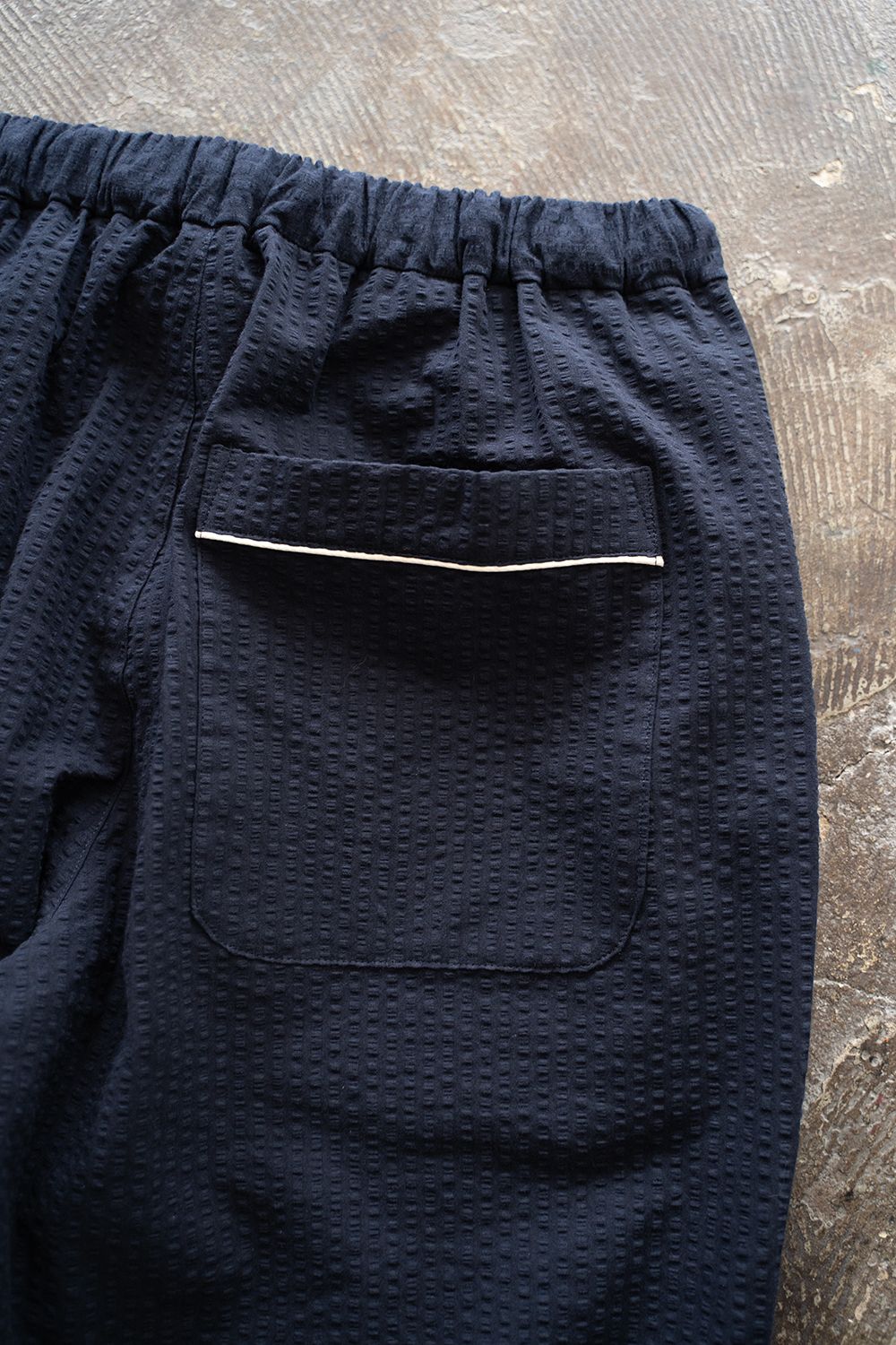【ラスト1点】【25SS】"nite game"pajama(seersucker NAVY)【ユニセックス】【セットアップ】