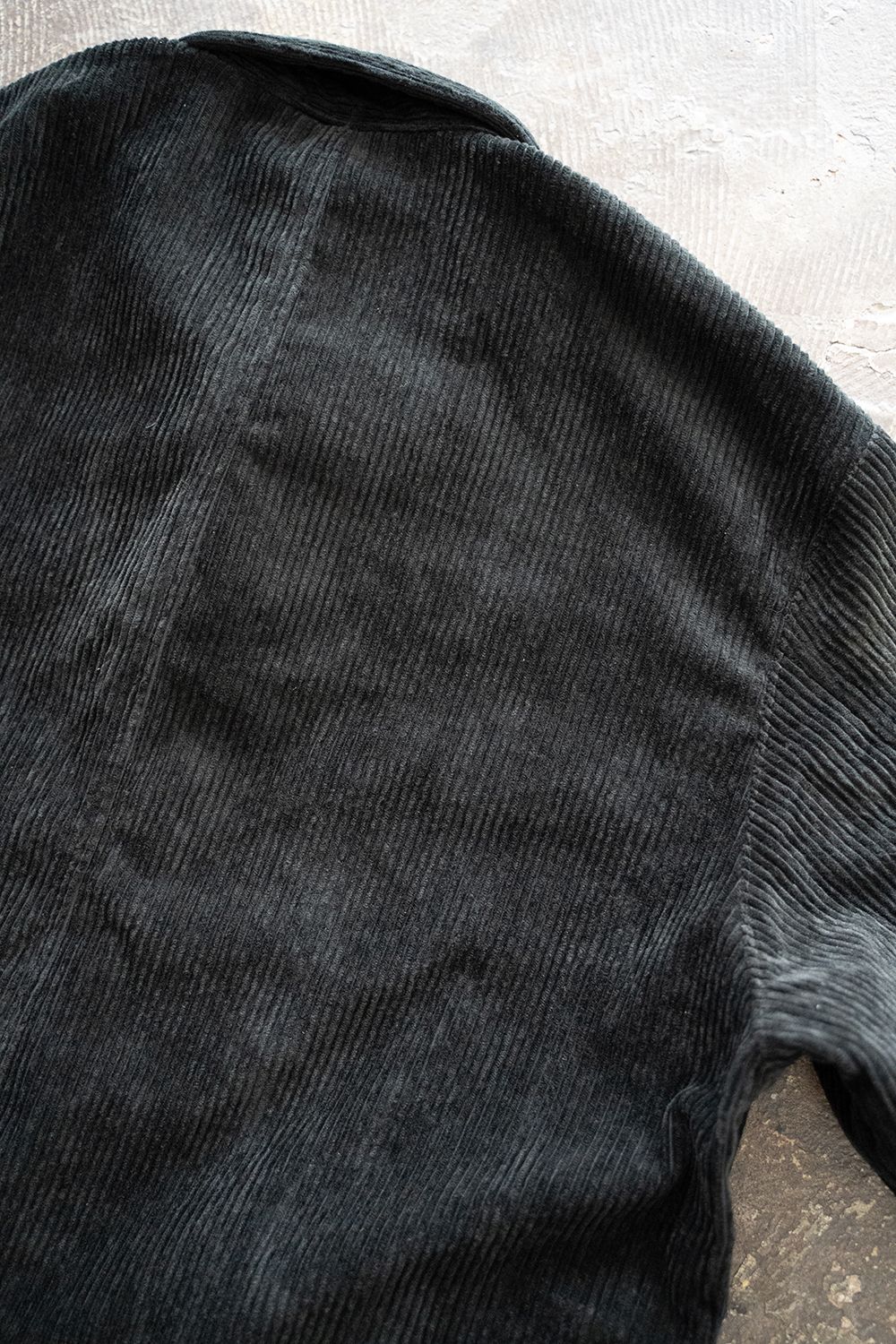 【23AW】綿×レーヨンコーデュロイシャツジャケット(BLACK)