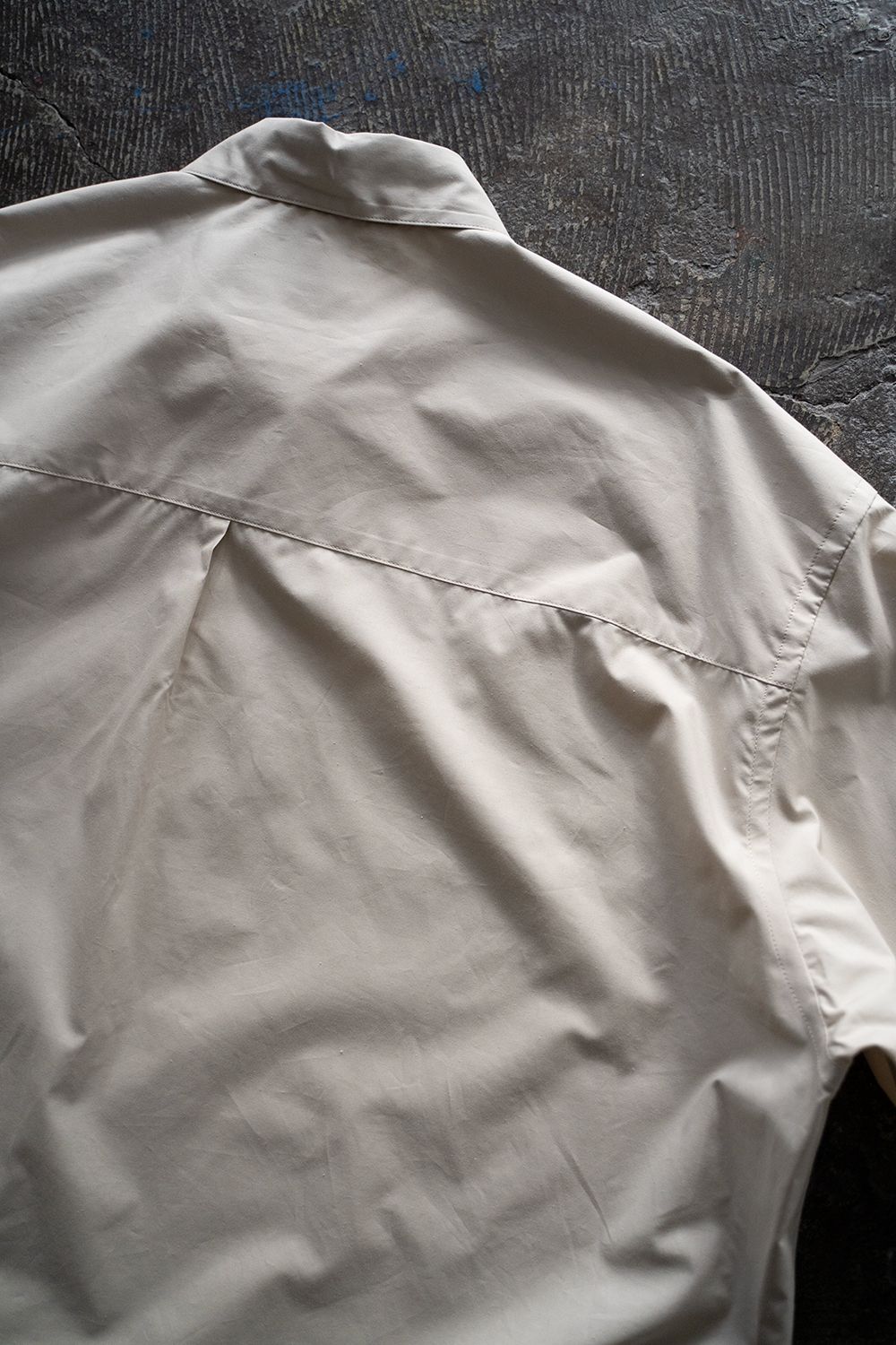 【ラスト1点】【25SS】コットンシルク半袖シャツ(LIGHT BEIGE)