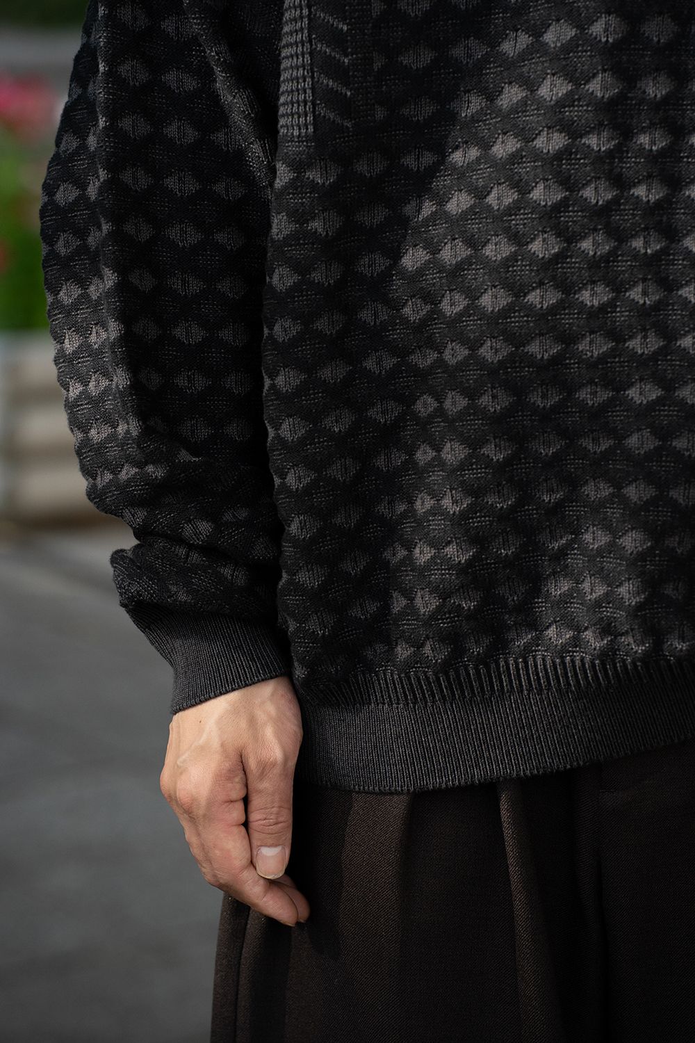 【25AW】Rikka Knit Polo(BLACK)