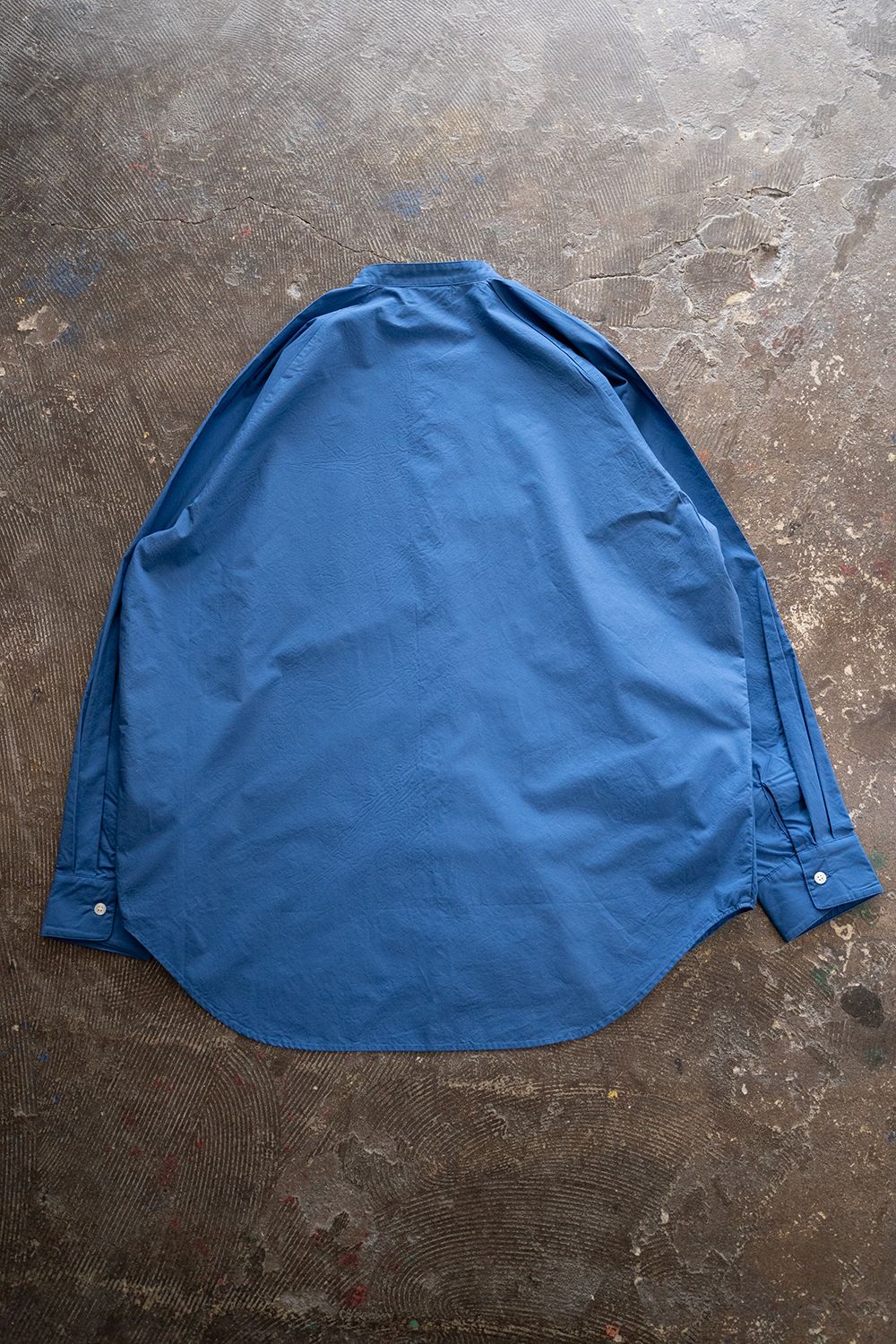【ラスト1点】【23SS】Over Sized Band Collar Shirts(OCEAN BLUE)
