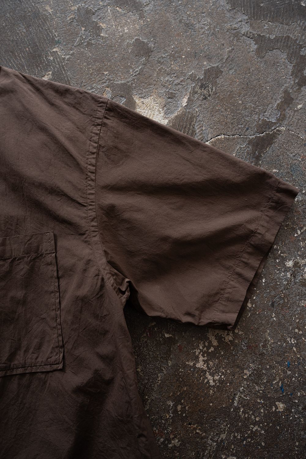 【26SS】Oversized Stitching Shirt(BROWN)