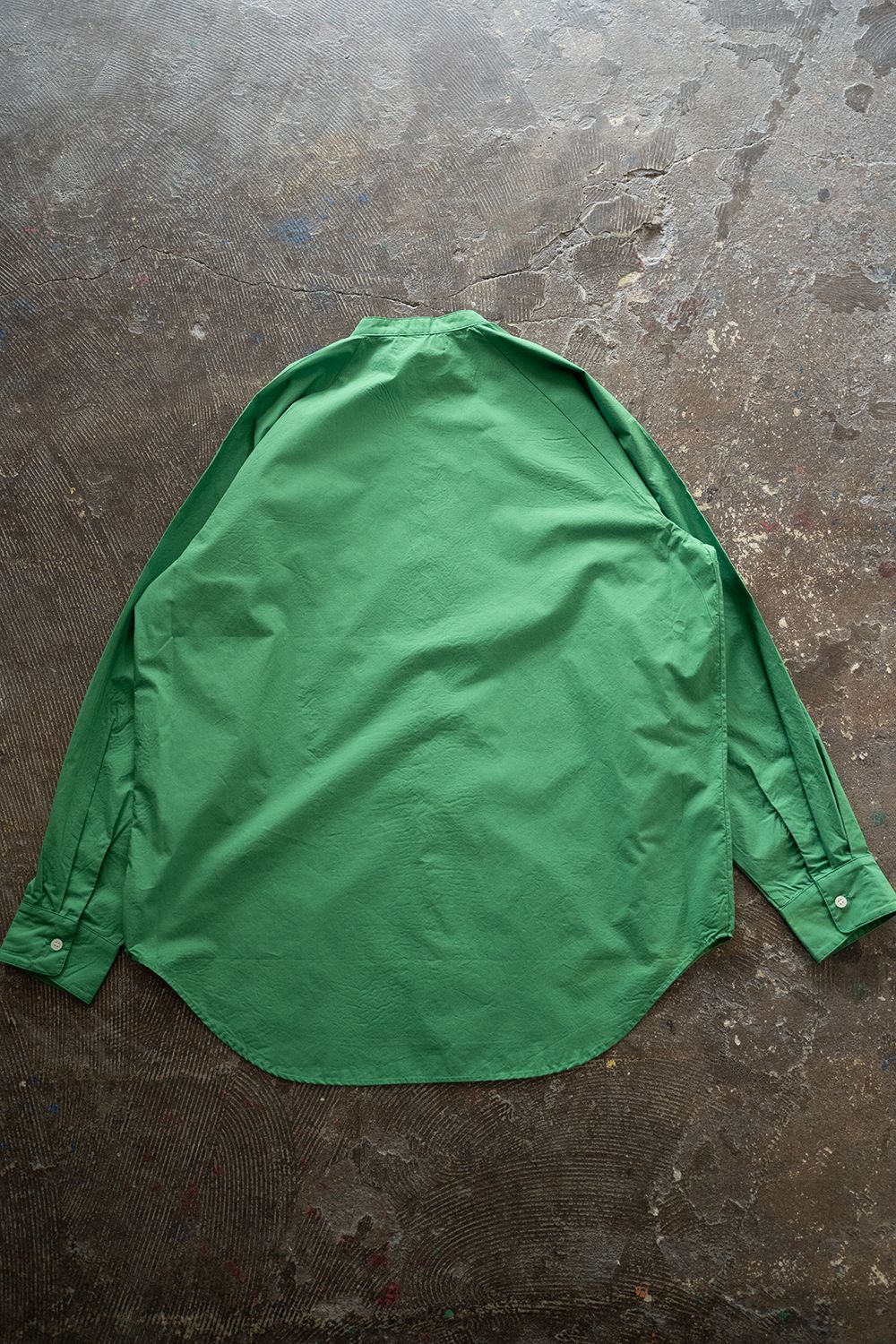【ラスト1点】【23SS】Over Sized Band Collar Shirts(KELLY GREEN)