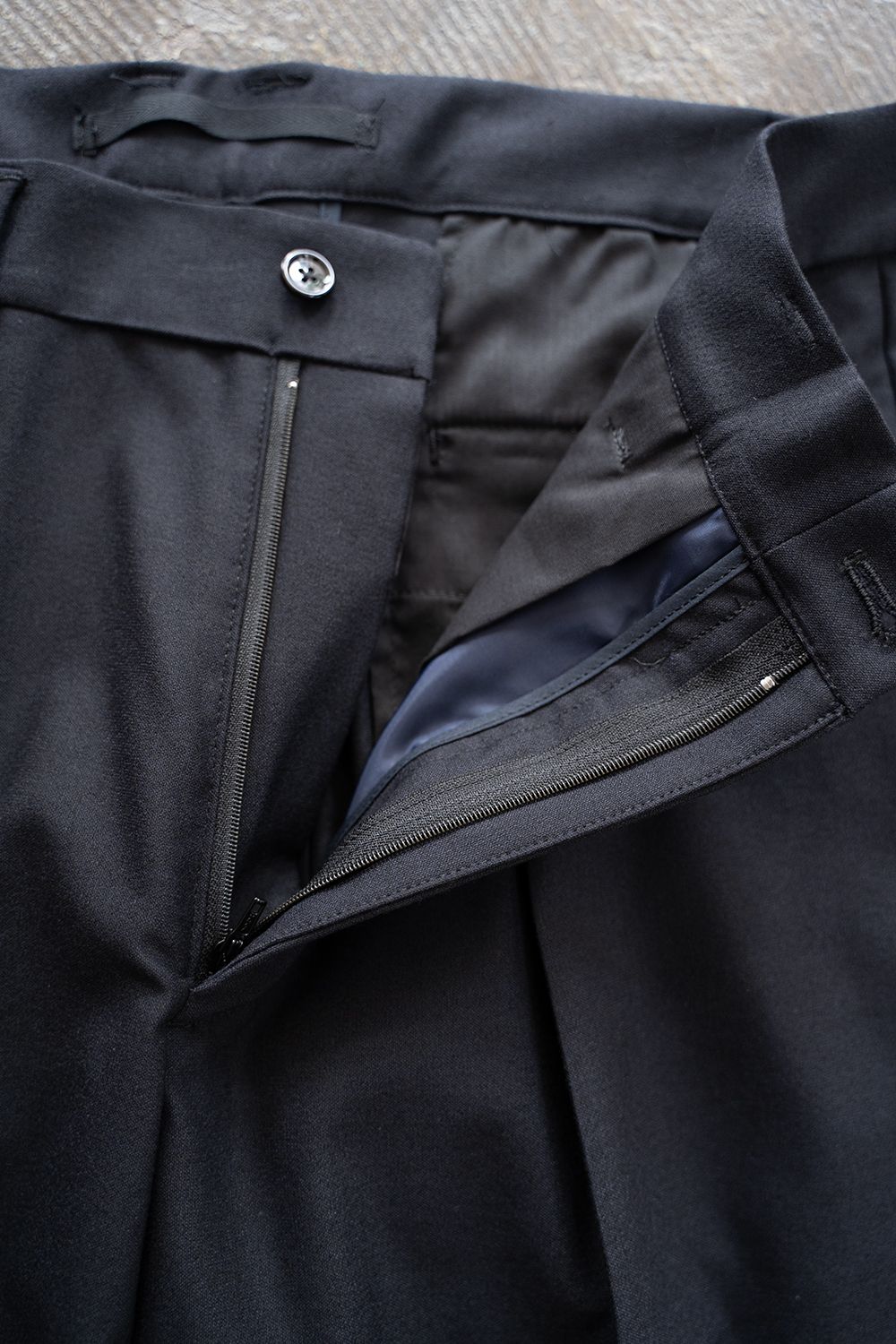 【ラスト1点】【23AW】Stretch T/W Tuck Pants/ストレッチT/Wタックパンツ(NAVY)