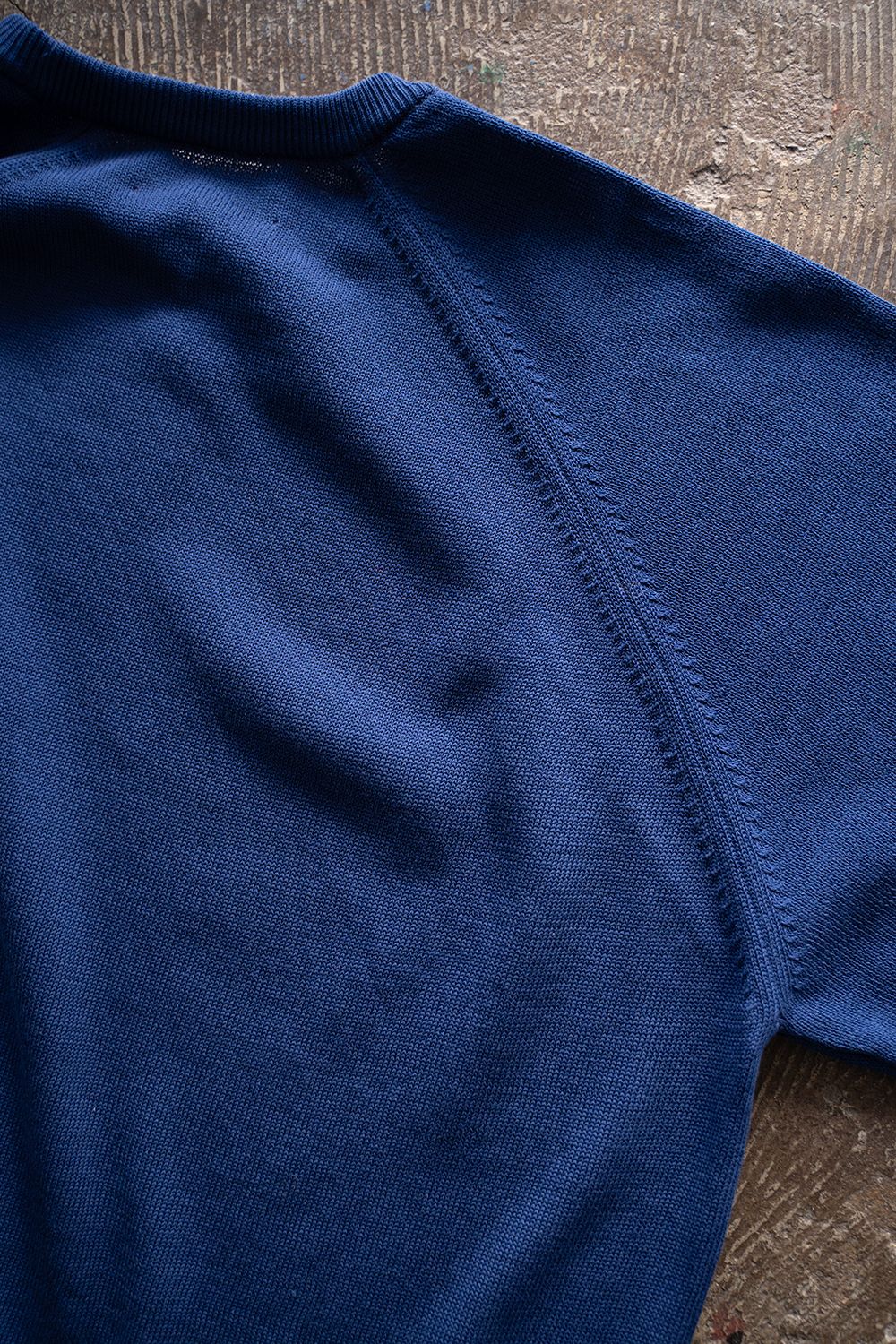【ラスト1点】【25SS】強撚綿クルーネック10Gニット(ROYAL BLUE)