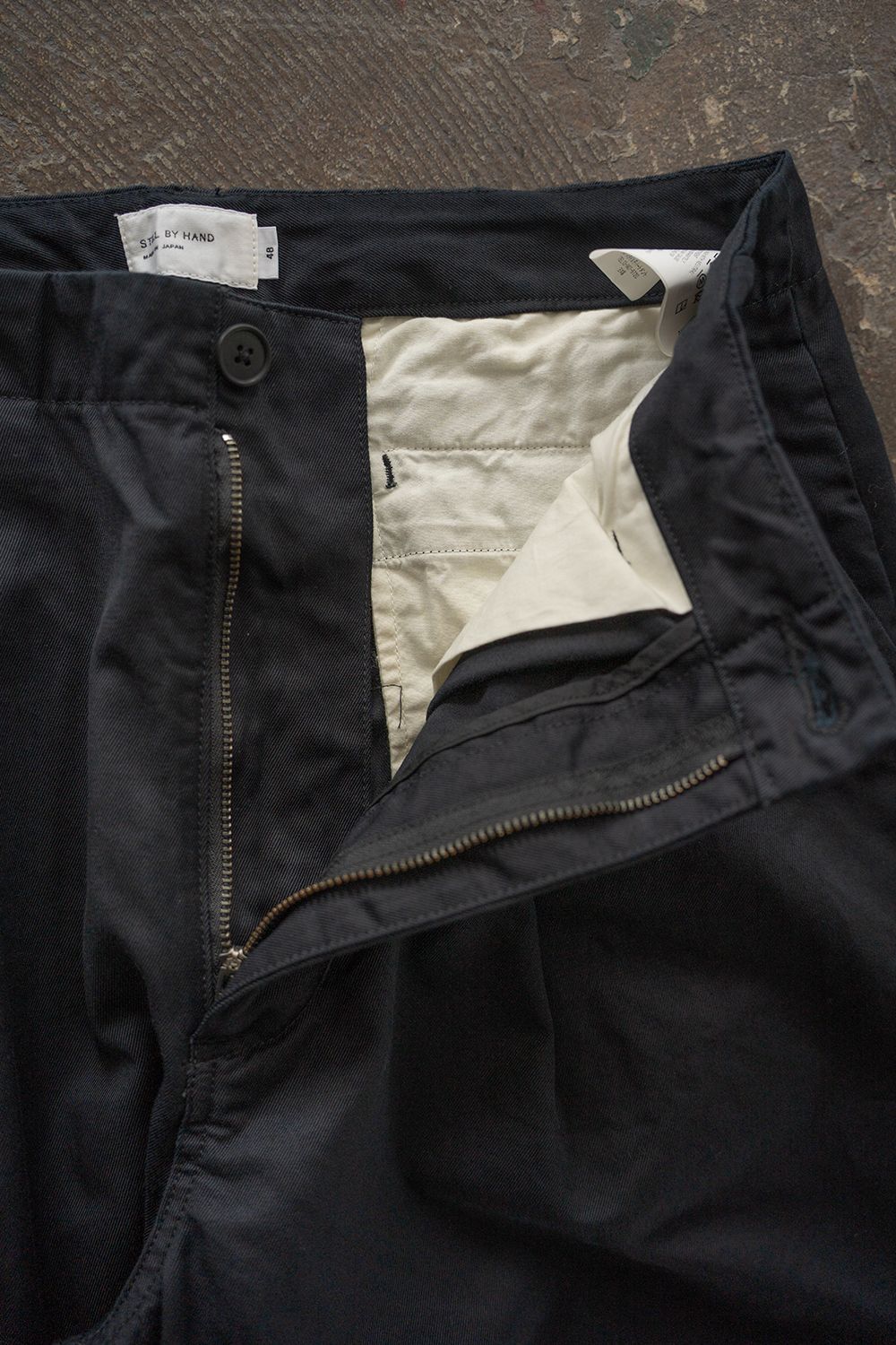 【26SS】セルビッチチノワンタックパンツ(BLACK NAVY)