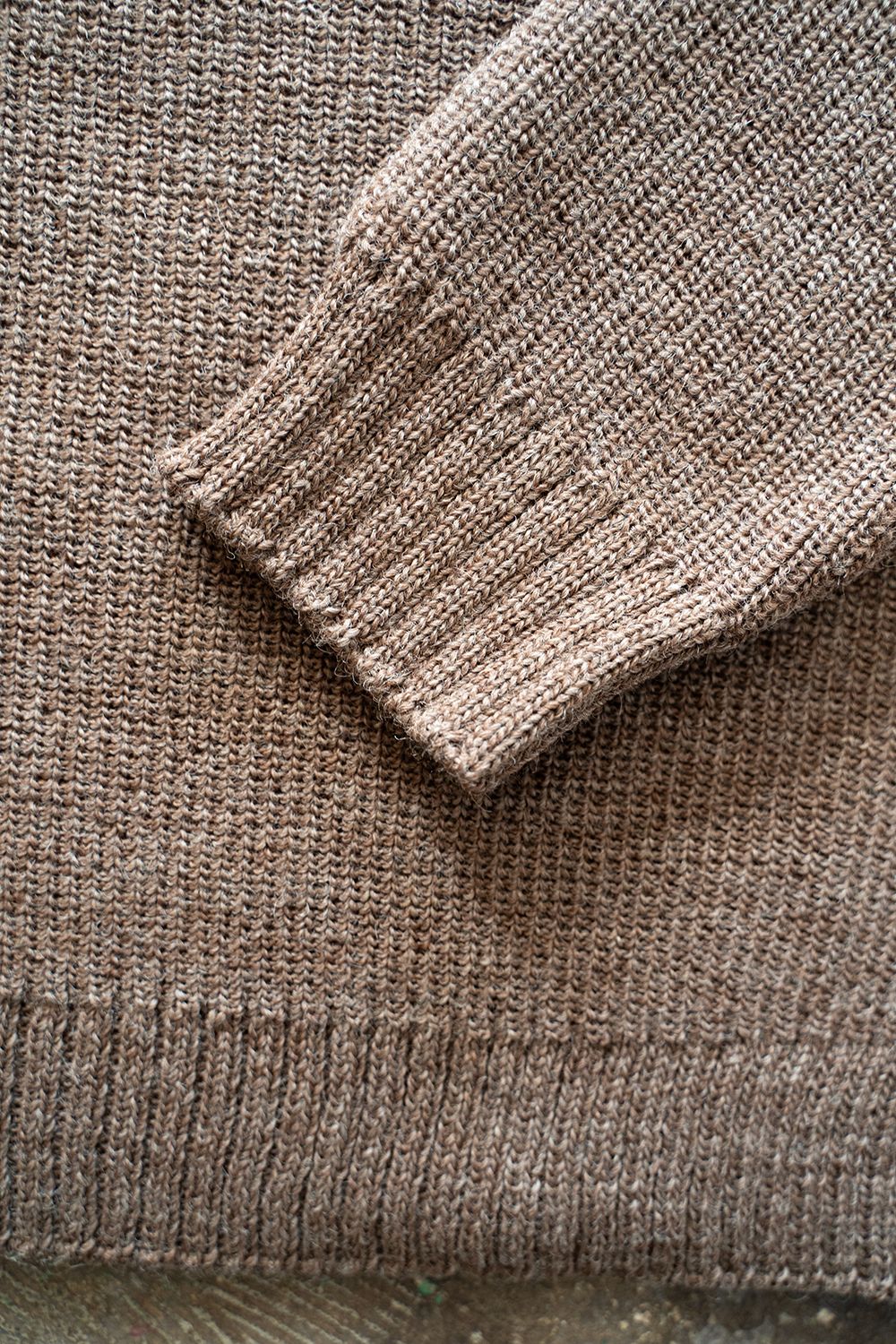 【ラスト1点】【22AW】ロービング糸ボトルネックニット(MOCHA)