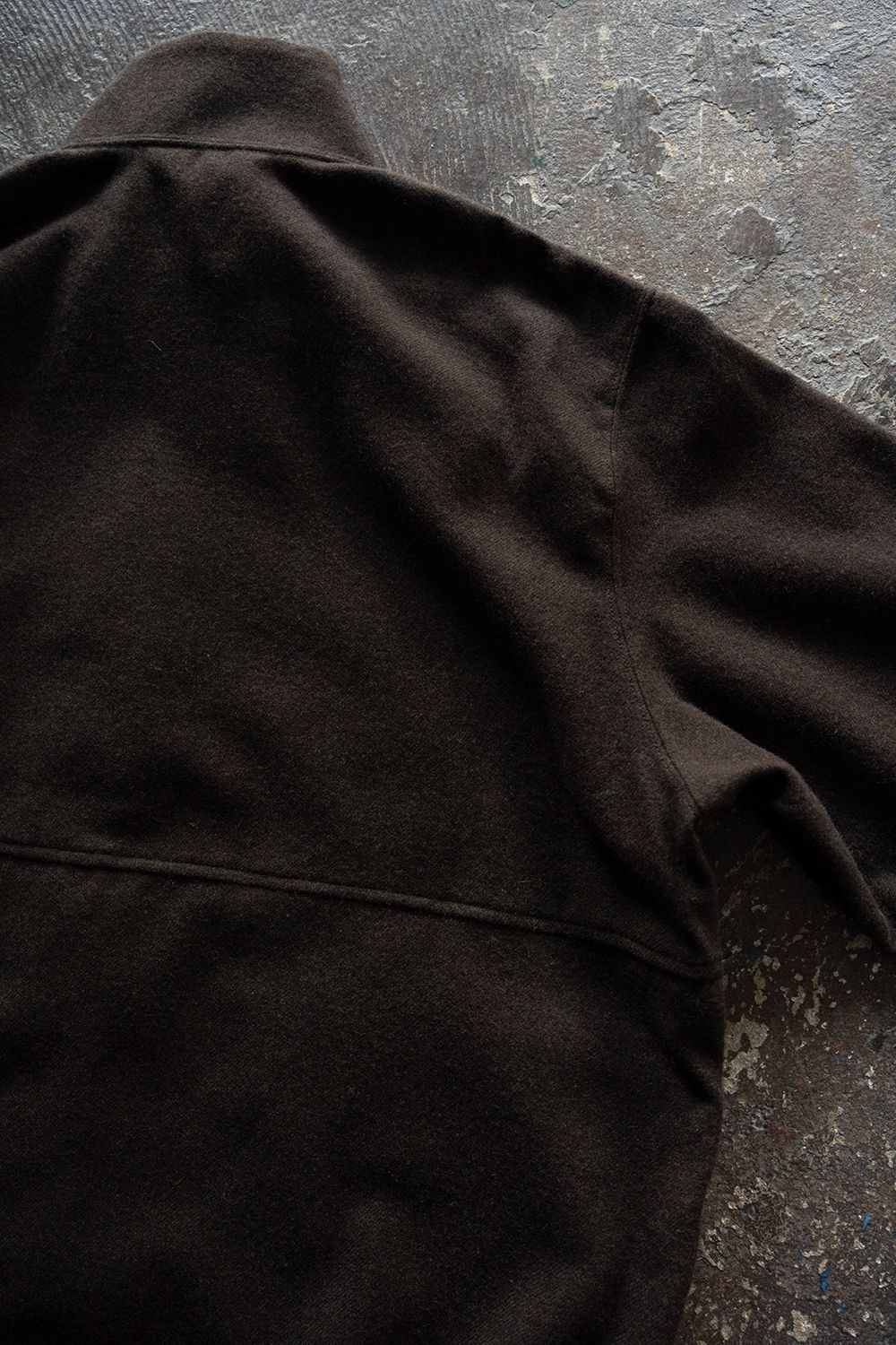 【26AW】カシミア混ジップブルゾン(DARK BROWN)