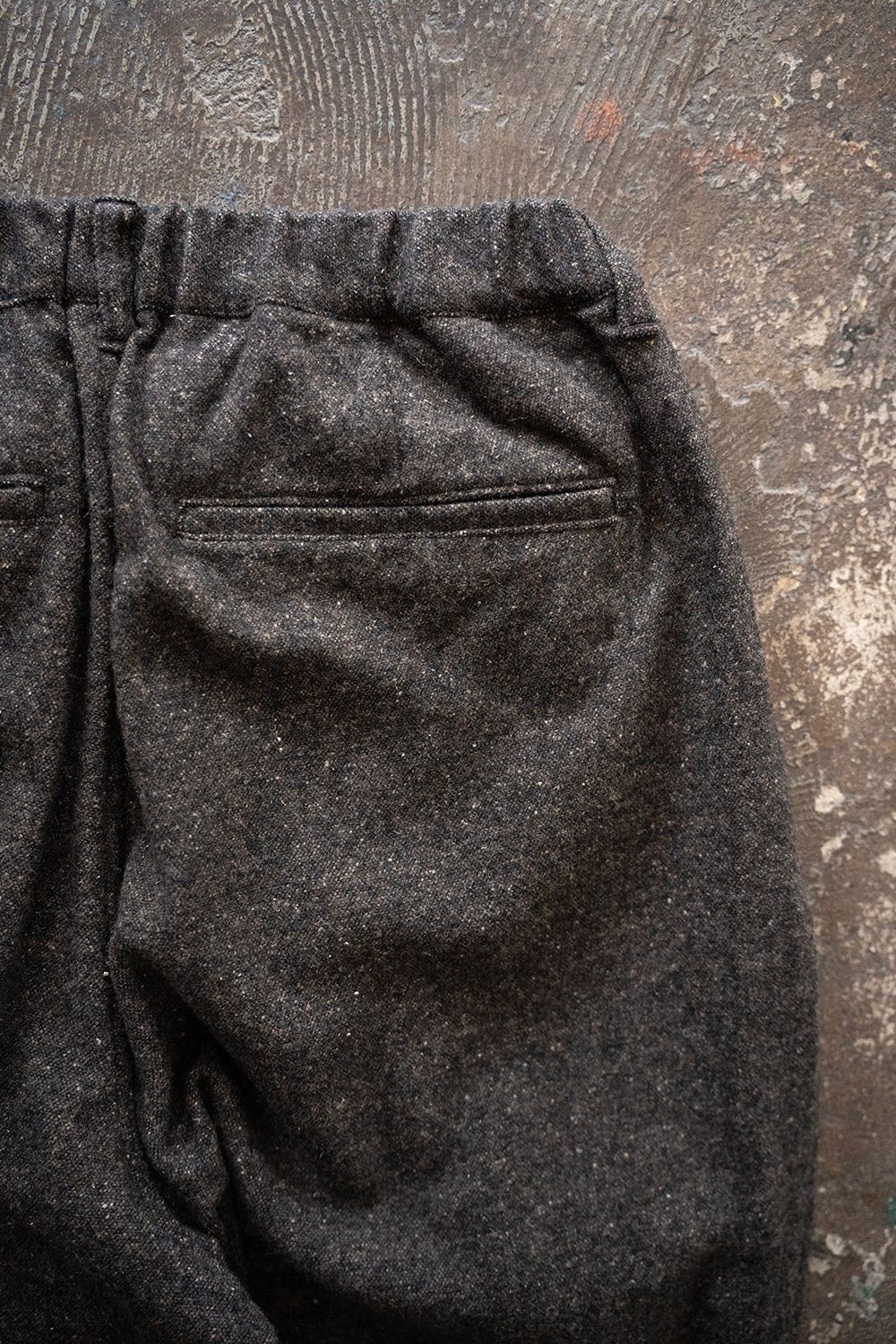 【25AW】5者混ネップツイードスラックス(BROWN)