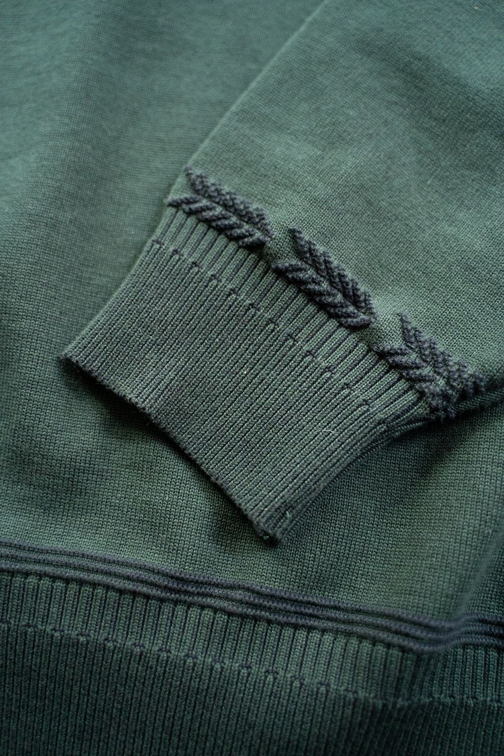 YASHIKI - 【ラスト1点】【24SS】Shunrin Skipper Knit(GREEN YASHIKI - 【ラスト1点】【24SS】Shunrin Skipper Knit(GREEN