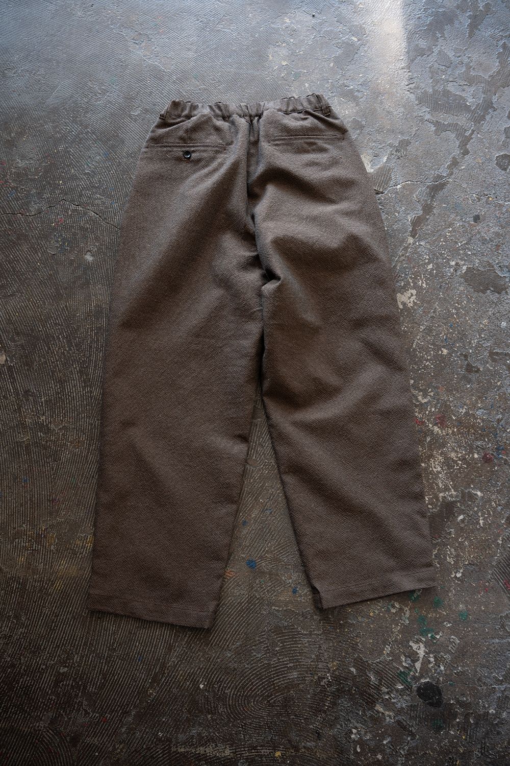 【26SS】ポリエステル×コットンタックイージーパンツ(BROWN)