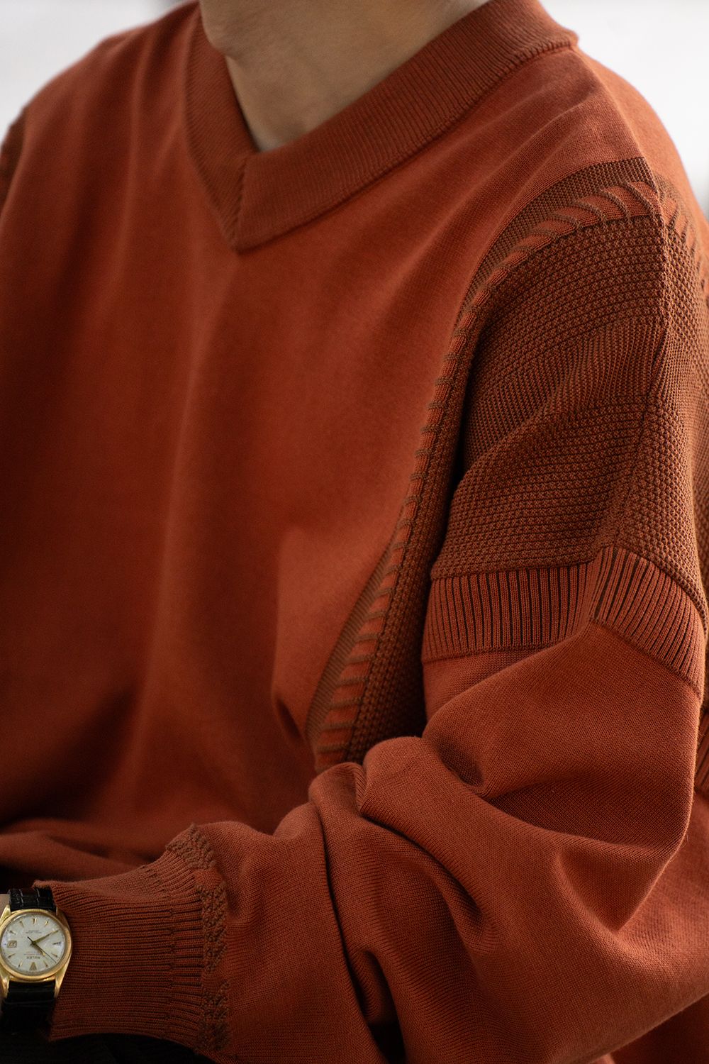 【ラスト1点】【24AW】Ryoshu V Neck Knit(ORANGE)