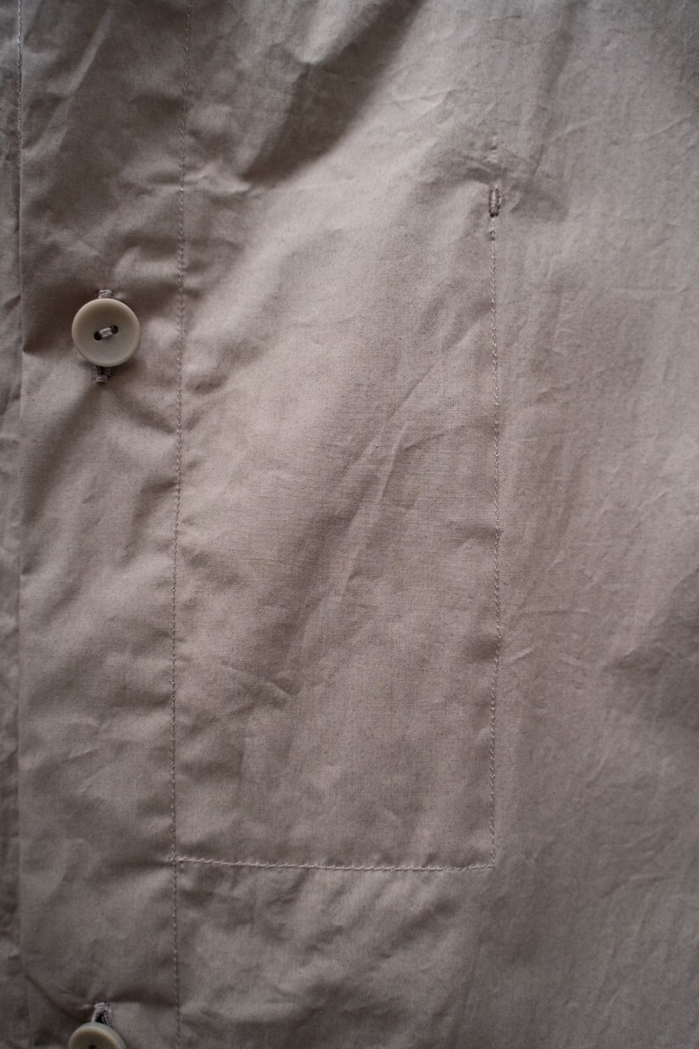 【ラスト1点】【25SS】シリコン加工シャツブルゾン(MOCHA BEIGE)