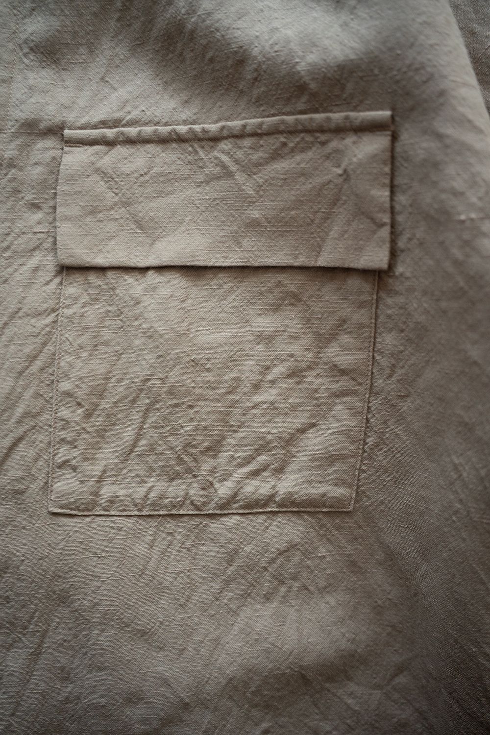 【25AW】ウール×リネンオーバーサイズシャツ(SAND BEIGE)