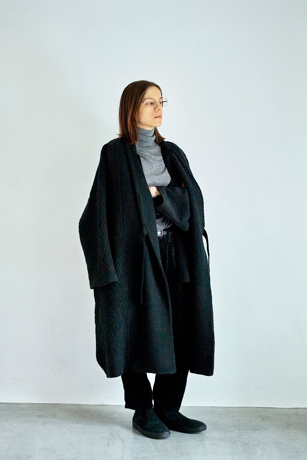 YASHIKI - 【ラスト1点】【22AW】Hoko Knit Coat(MOCHA) | Salty