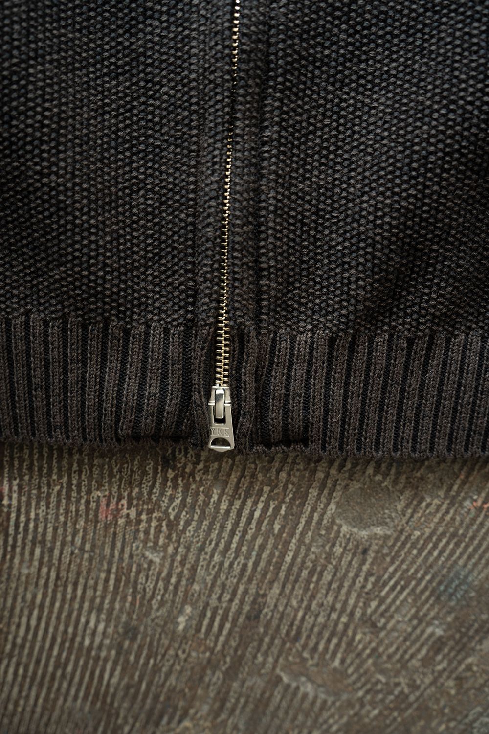 【26AW】10Gニットジップカーディガン(BROWN CHARCOAL)