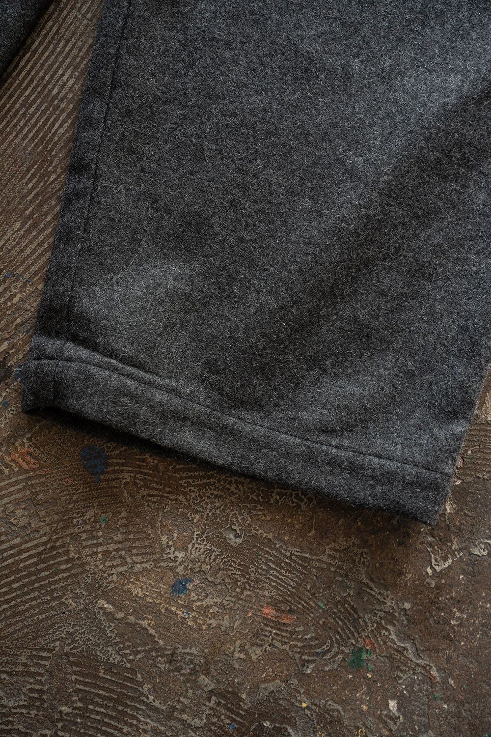 【26AW】ウール×ナイロンワンタックパンツ(GRAY)