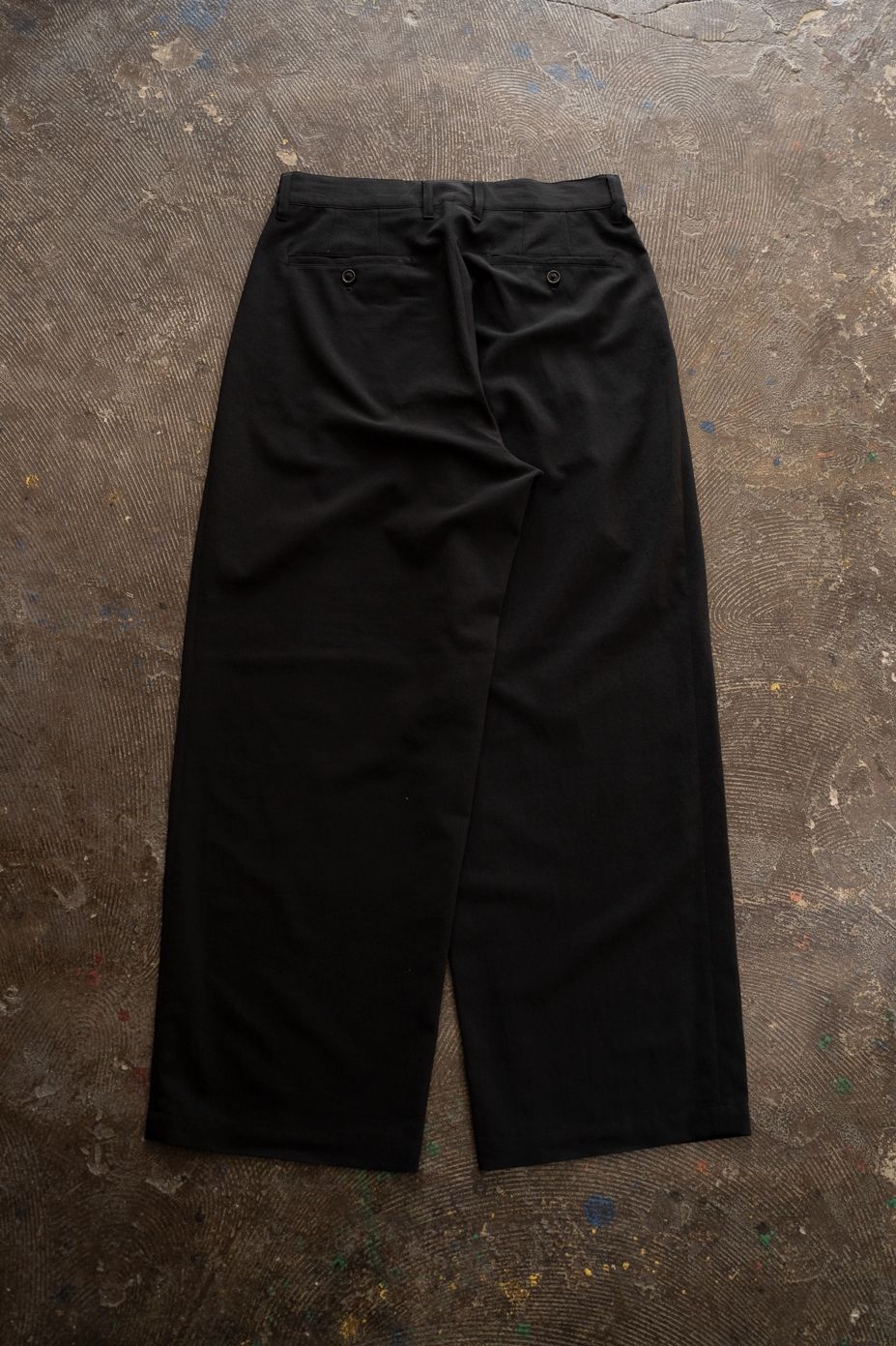 【26SS】2-Tack Wide Slacks/2タックワイドスラックス(BLACK)