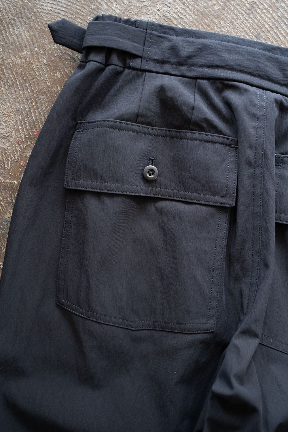 【ラスト1点】【24SS】2-Tack Cotton Nylon Baker Pants/2タックコットンナイロンベイカーパンツ(NAVY)