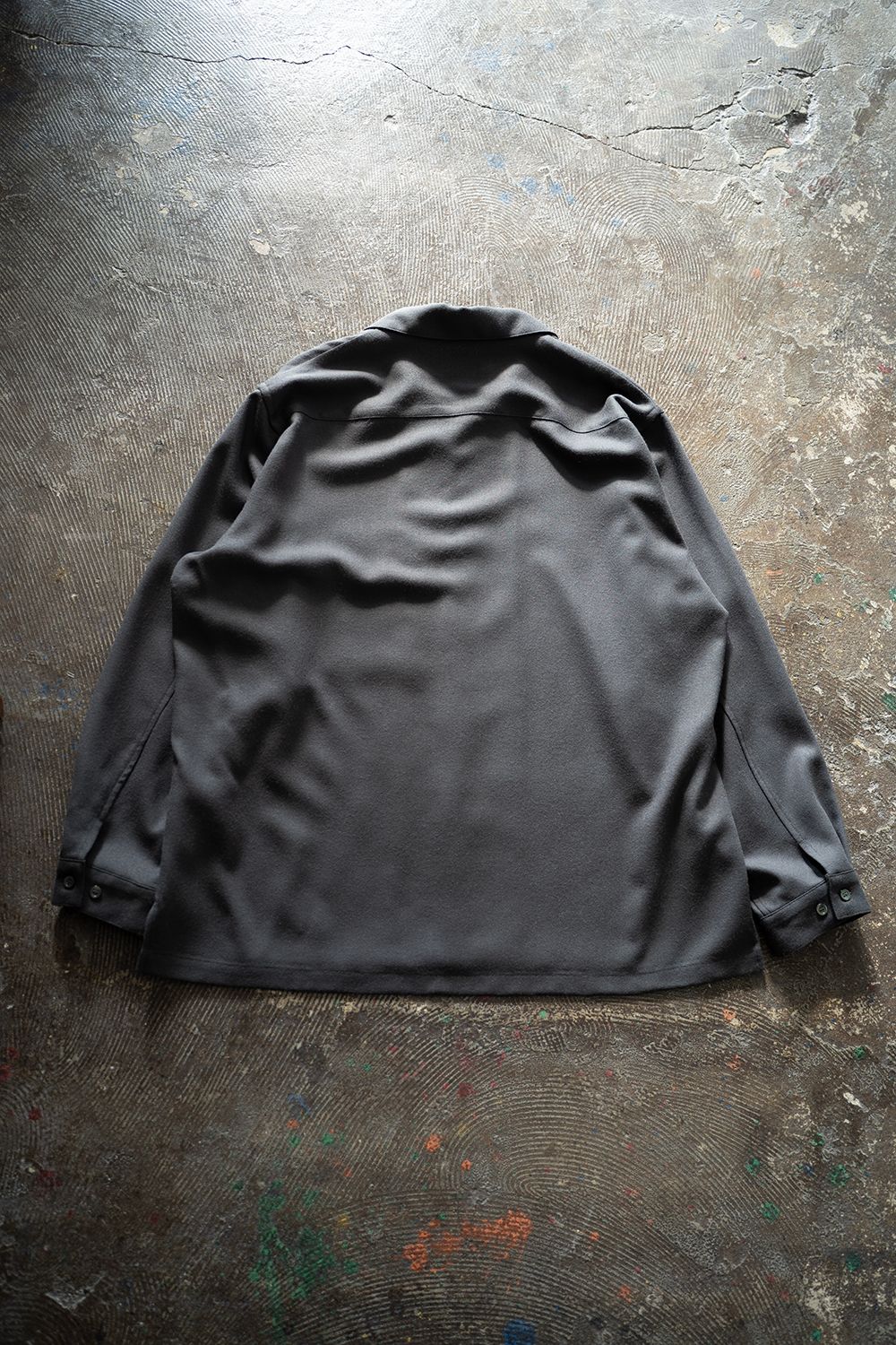 【ラスト1点】【25AW】ウールアムンゼンシャツ(CHARCOAL)