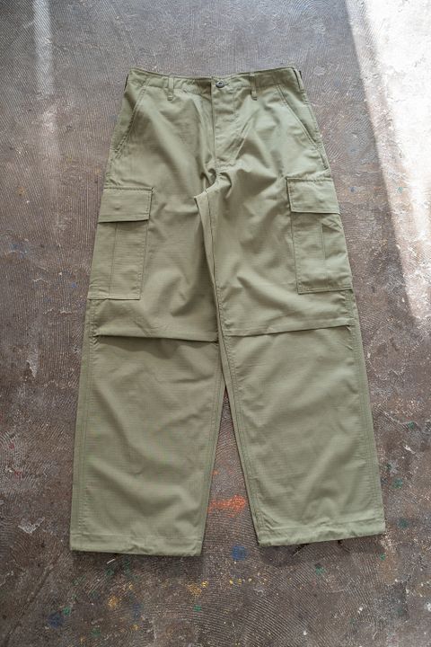 【ラスト1点】【22SS】スビンコットンリップストップジャングルファティーグパンツ(OLIVE)