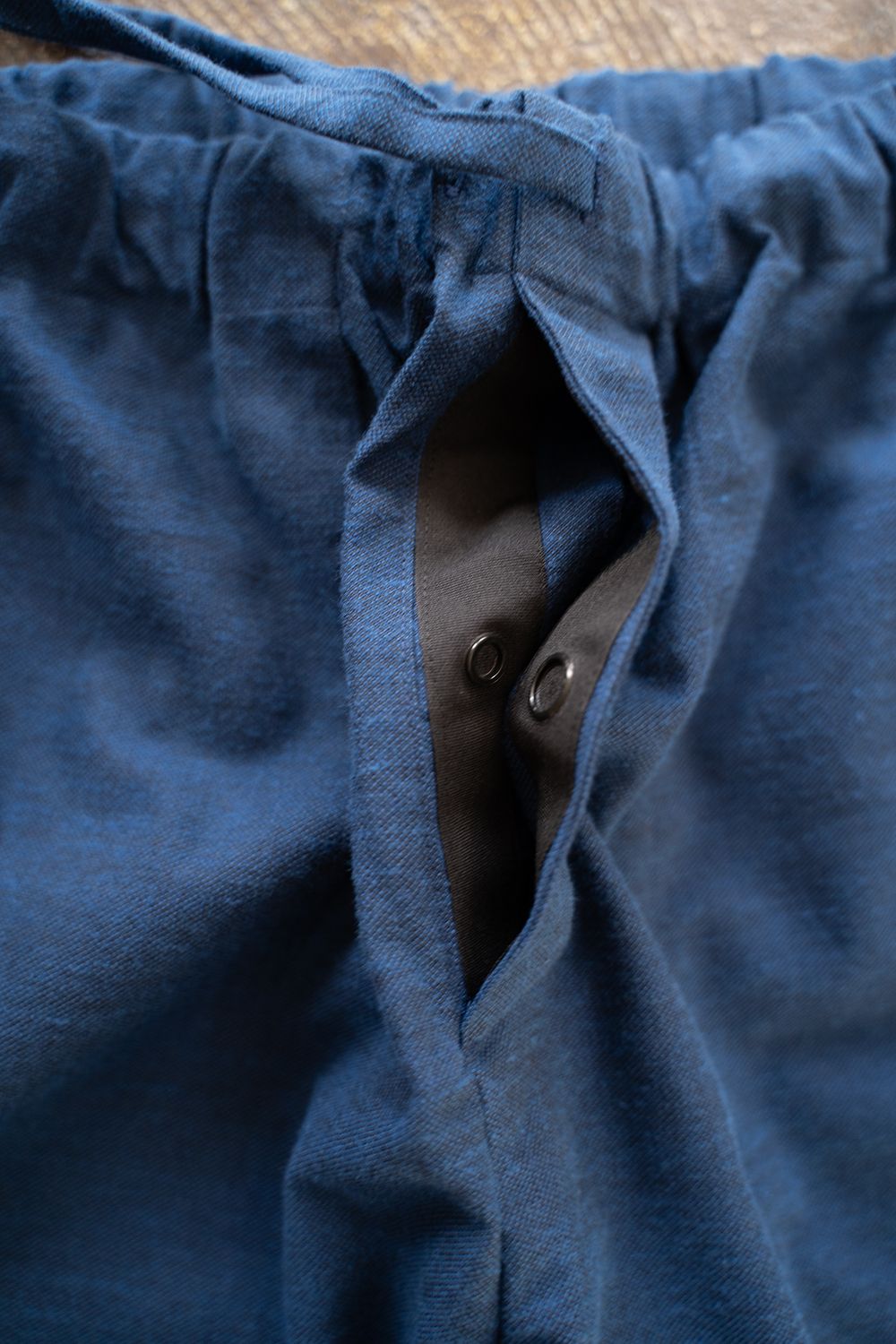 【ラスト1点】【24SS】"zen "pajama cotton×wool dobby/パジャマ(セットアップ)【ユニセックス】(NAVY)