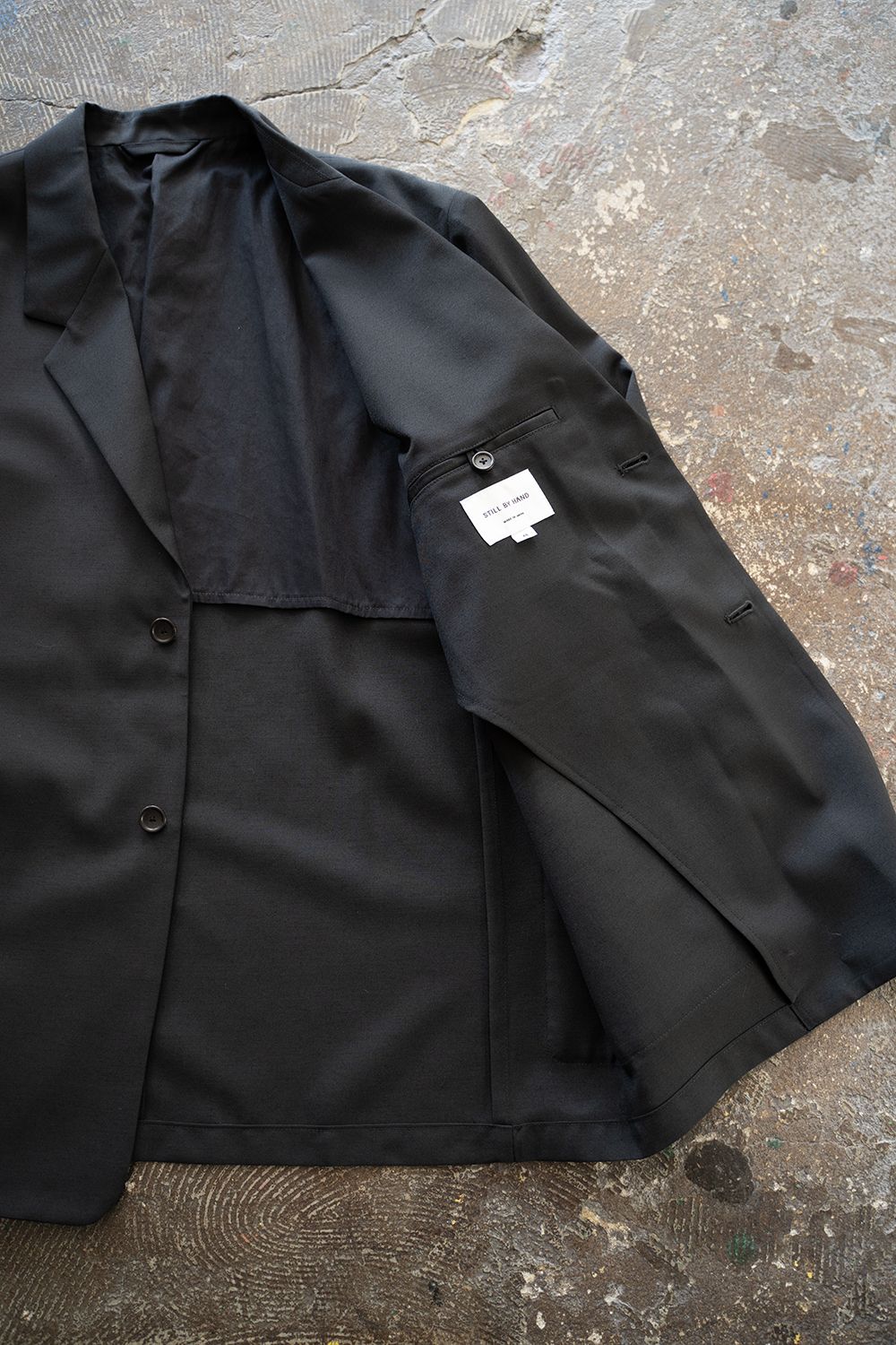 【25AW】モヘア混2Bジャケット(INK BLACK)