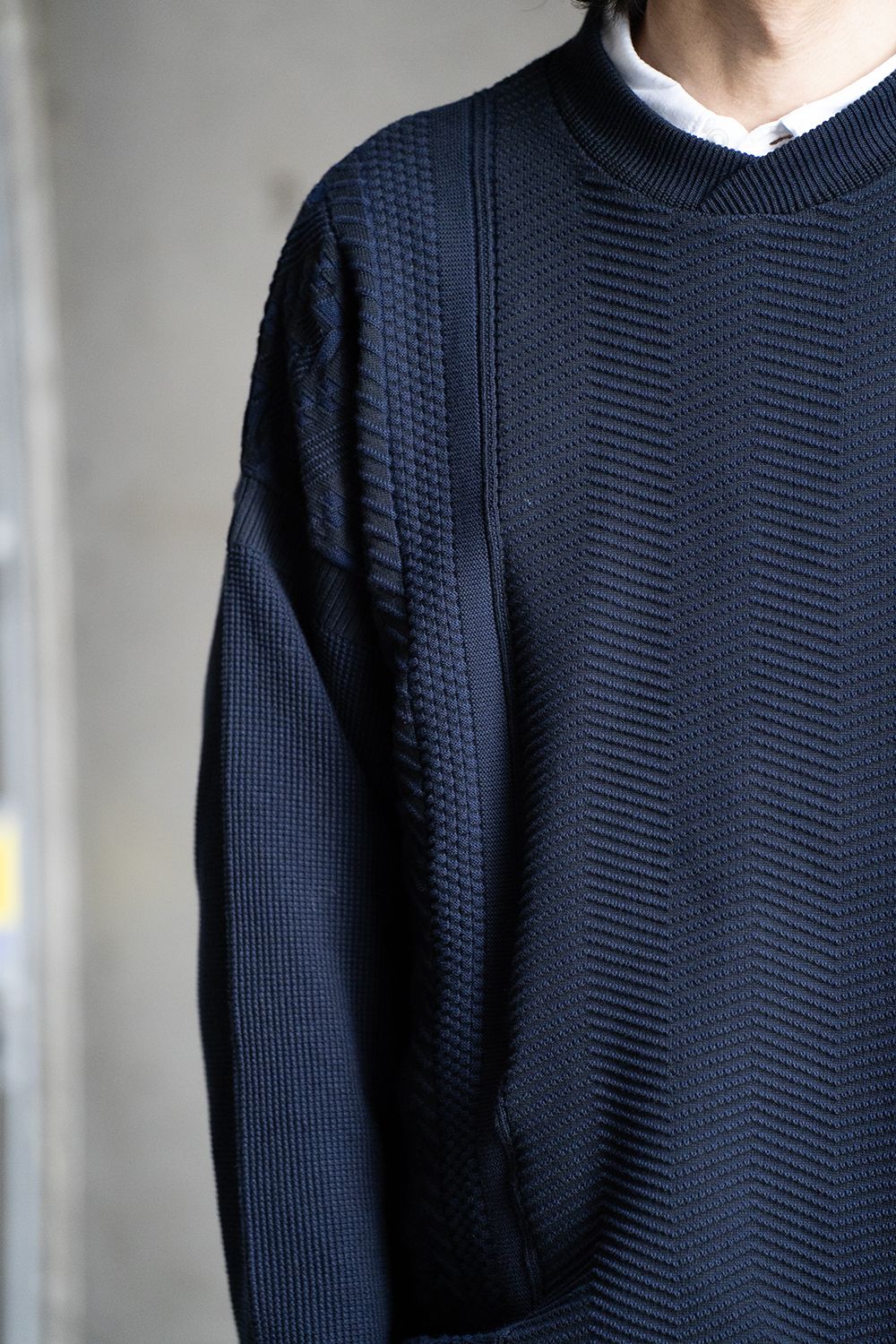 YASHIKI - 【ラスト1点】【23SS】Hanadoki Knit(NAVY) | Salty