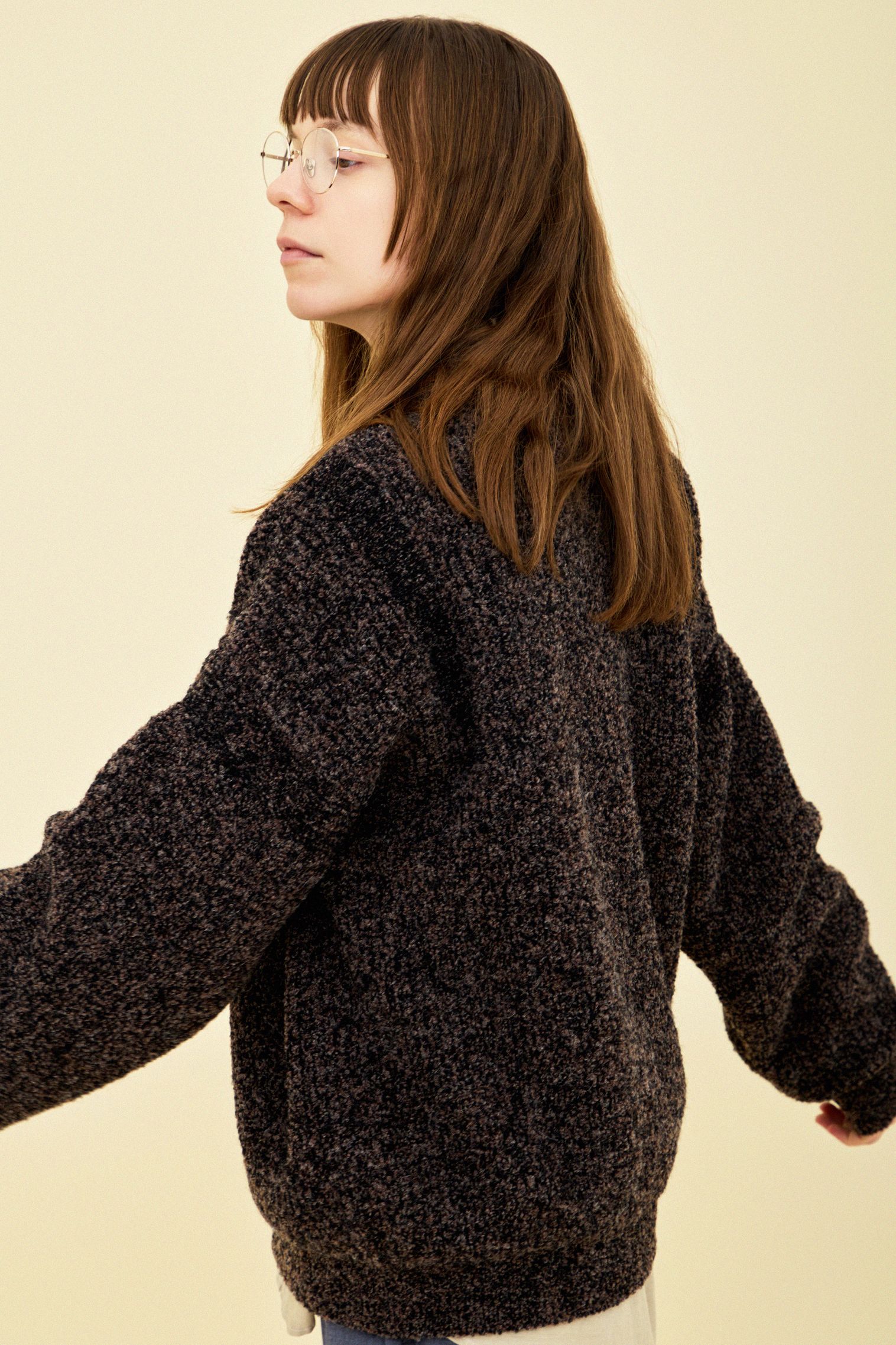 YASHIKI - 【25AW】Shusetsu Boucle Knit(BROWN) | Salty