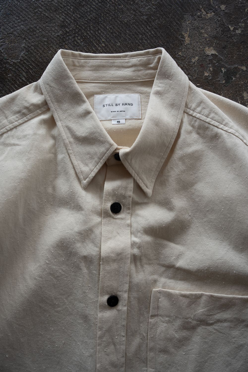 【26AW】シルクネップオーバーシャツ(ECRU)
