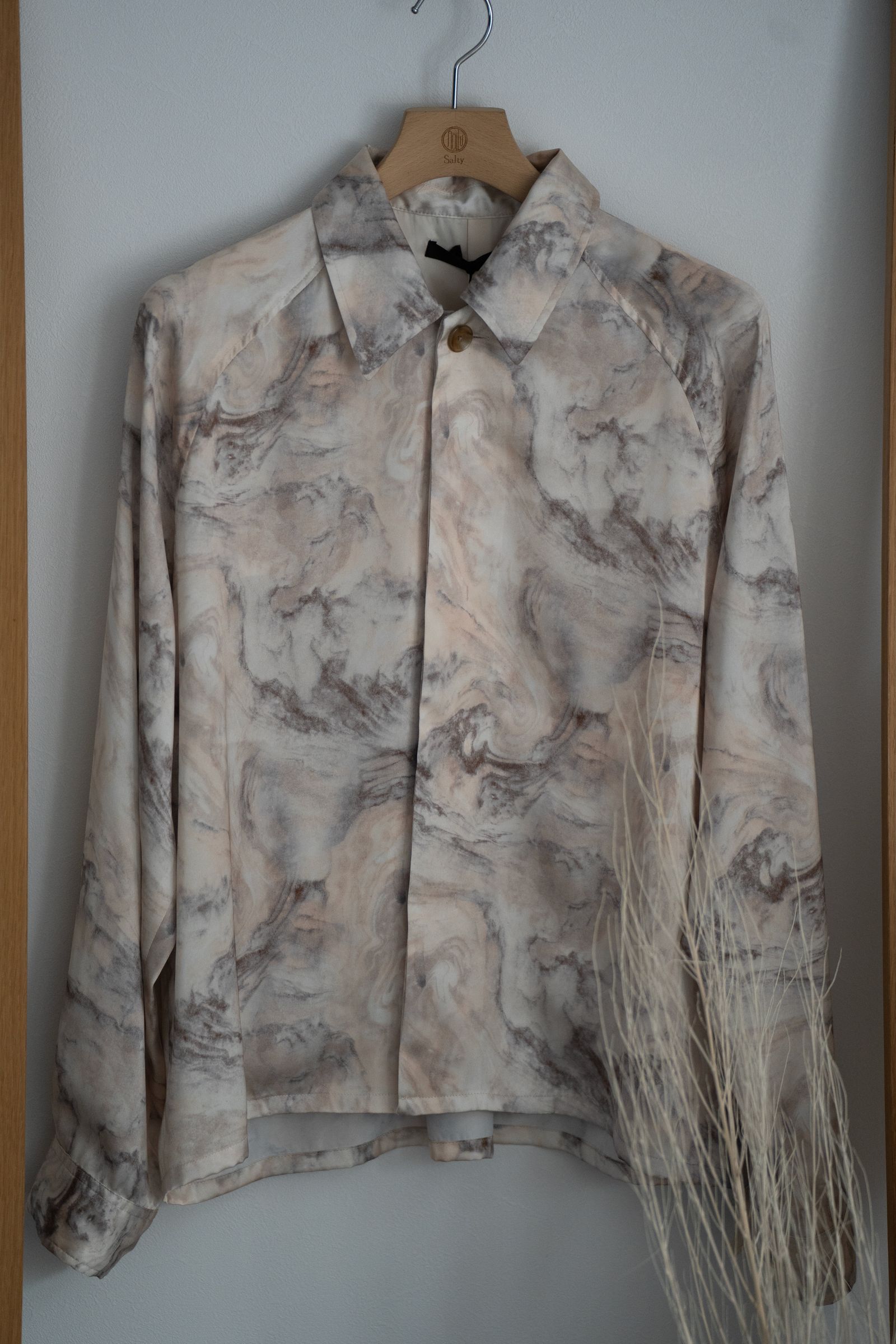 【ラスト1点】【25SS】Abstract Stone Short Jacket/アブストラクトストーンショートジャケット(IVORY)
