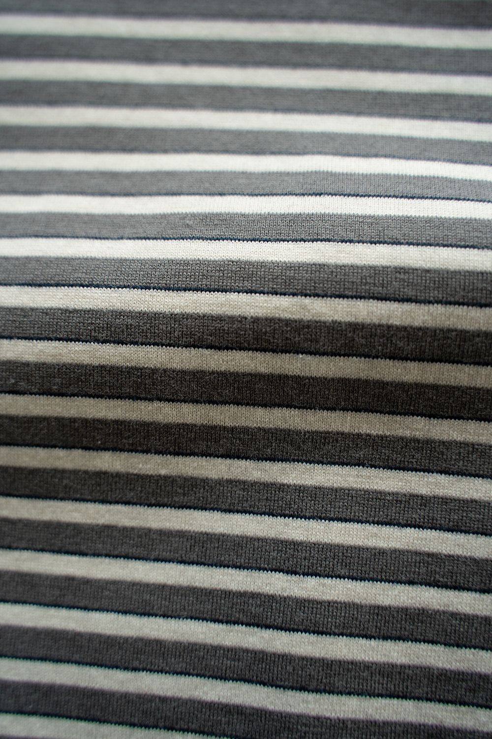 【ラスト1点】【23SS】ヘンリーネックボーダーカットソー(GRAY×WHITE)