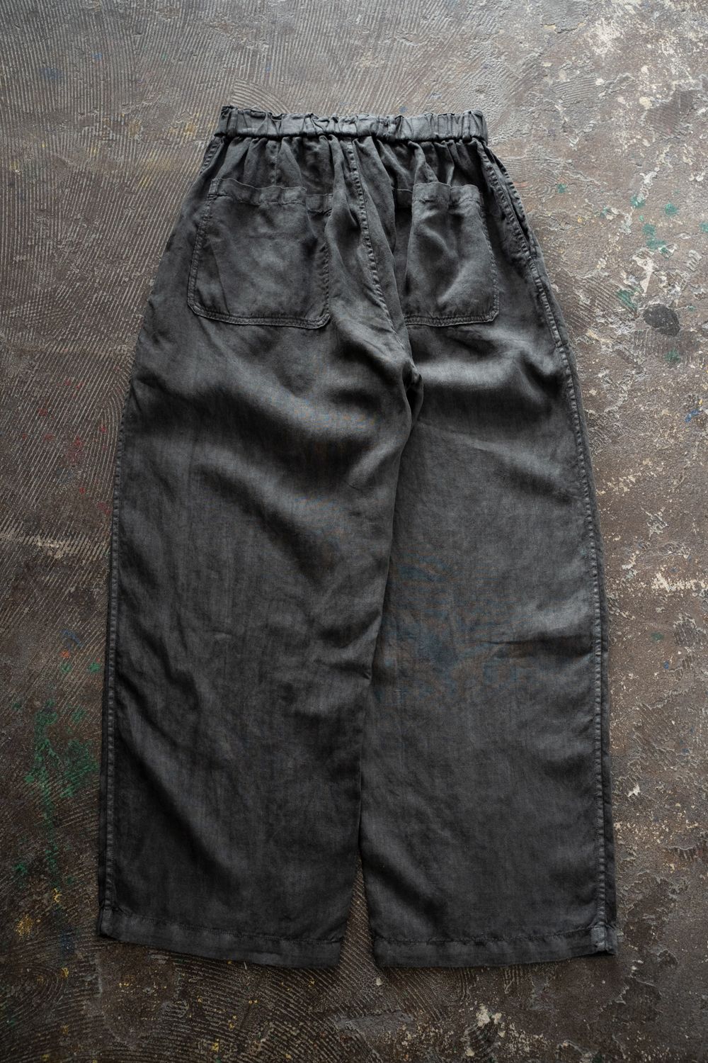 大麻ワイドパンツ(炭)