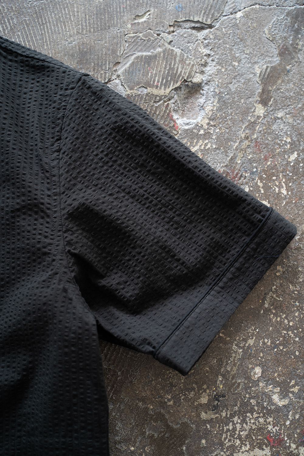 【25SS】"nite game"pajama(seersucker BLACK)【ユニセックス】【セットアップ】