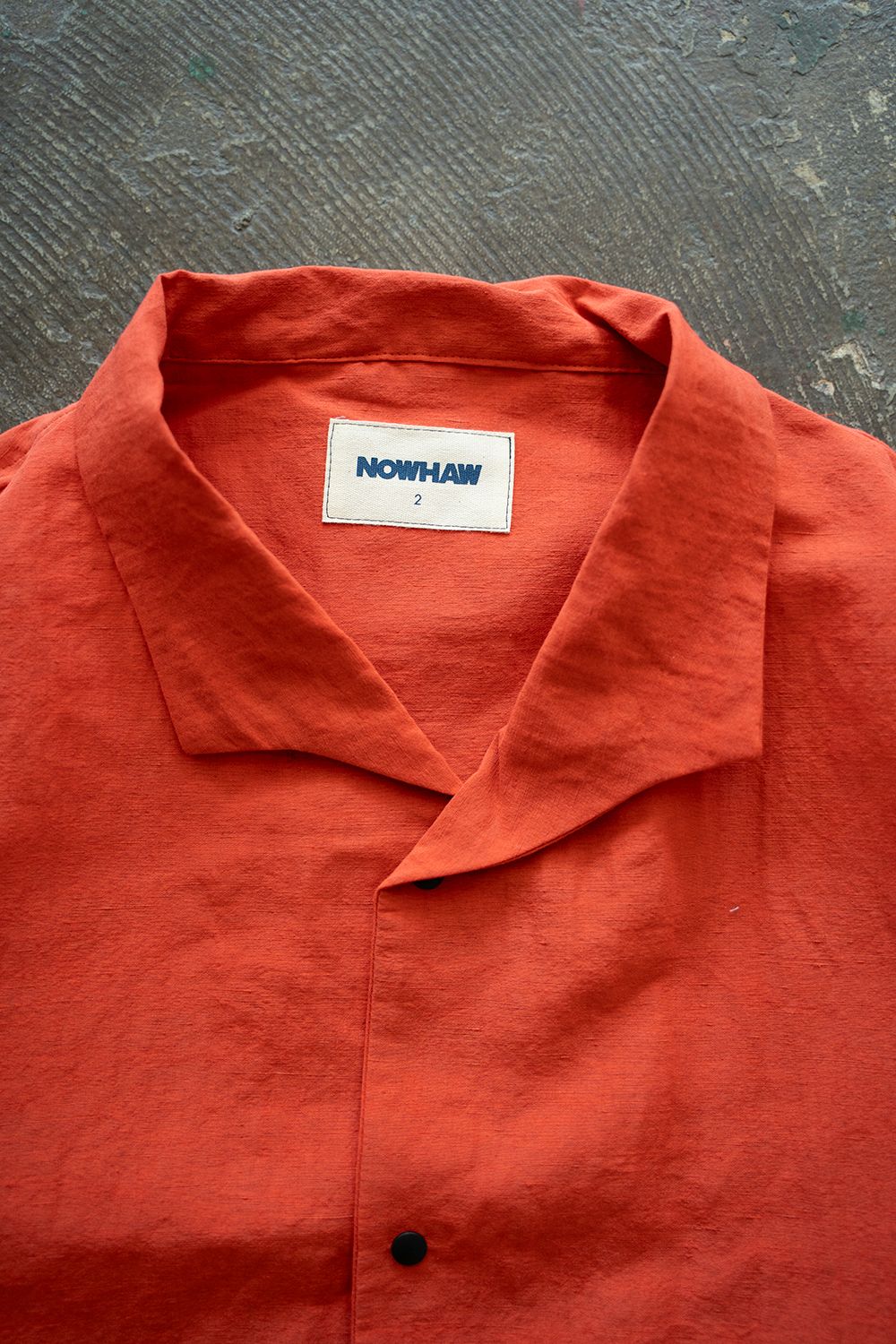 【25SS】"week s/s"pajama【セットアップ】(washed cotton linen ORANGE RED)