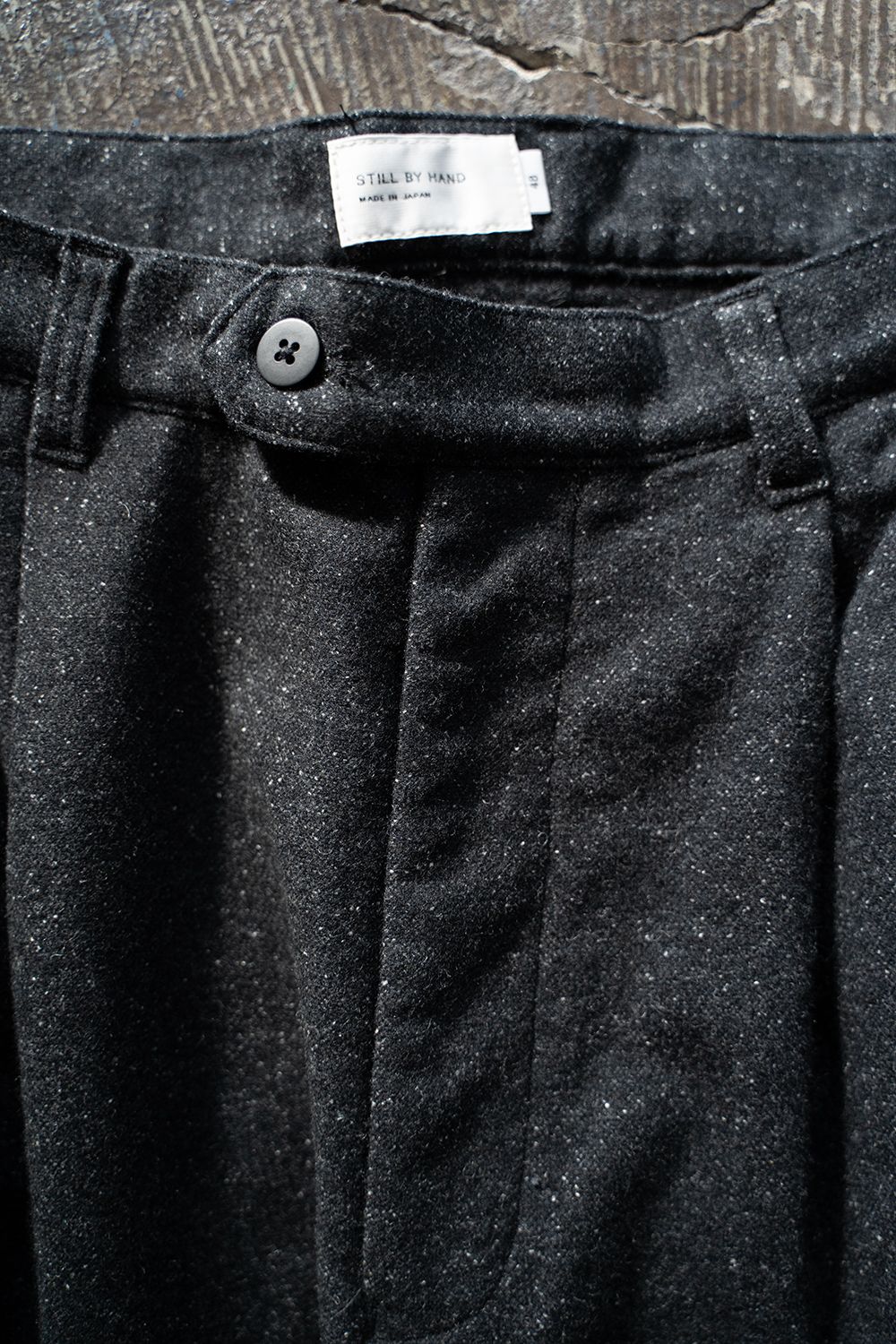【ラスト1点】【24AW】5者混ネップツイードスラックス(CHARCOAL)