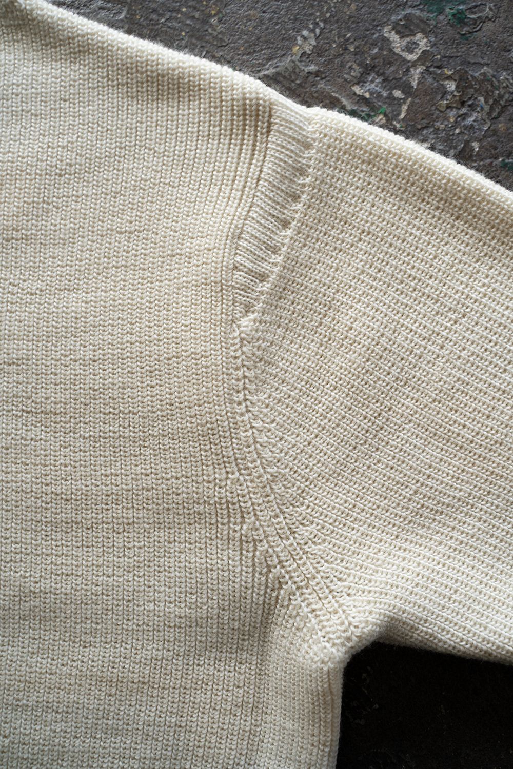 【ラスト1点】【22AW】ロービング糸ボトルネックニット(OFF WHITE)