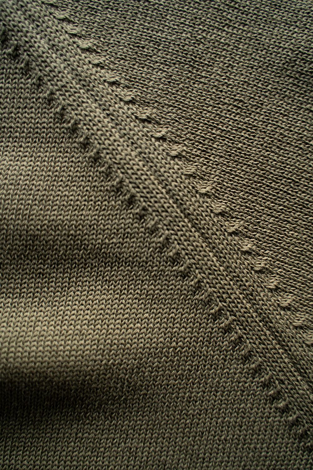 【ラスト1点】【25SS】強撚綿クルーネック10Gニット(OLIVE)