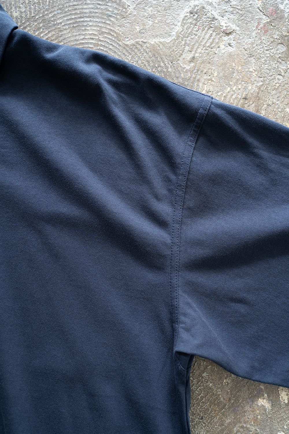 【ラスト1点】【23SS】強撚コットンカットソーポロ(NAVY)