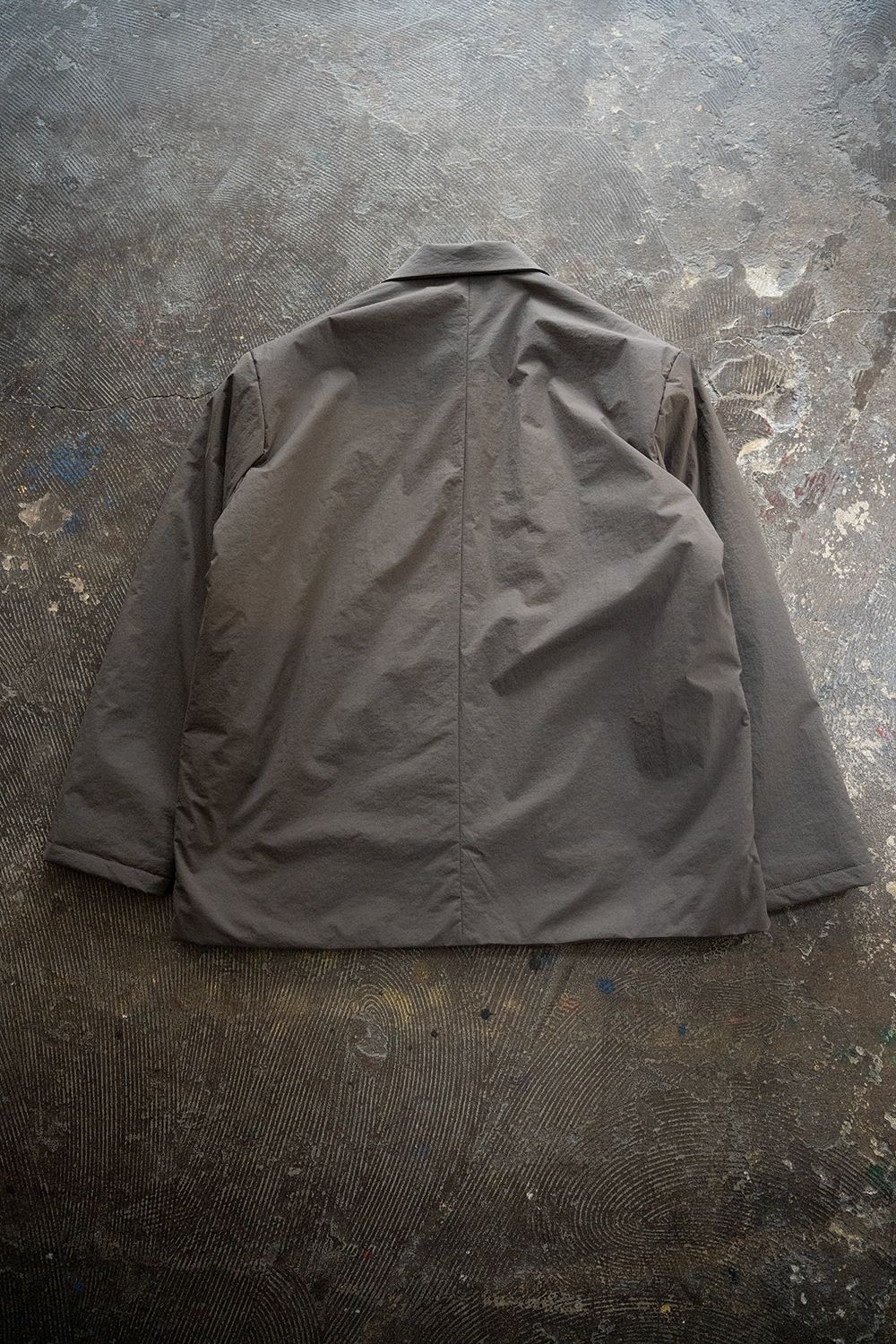 【25AW】シンサレートオープンカラーシャツブルゾン(CHARCOAL BROWN)