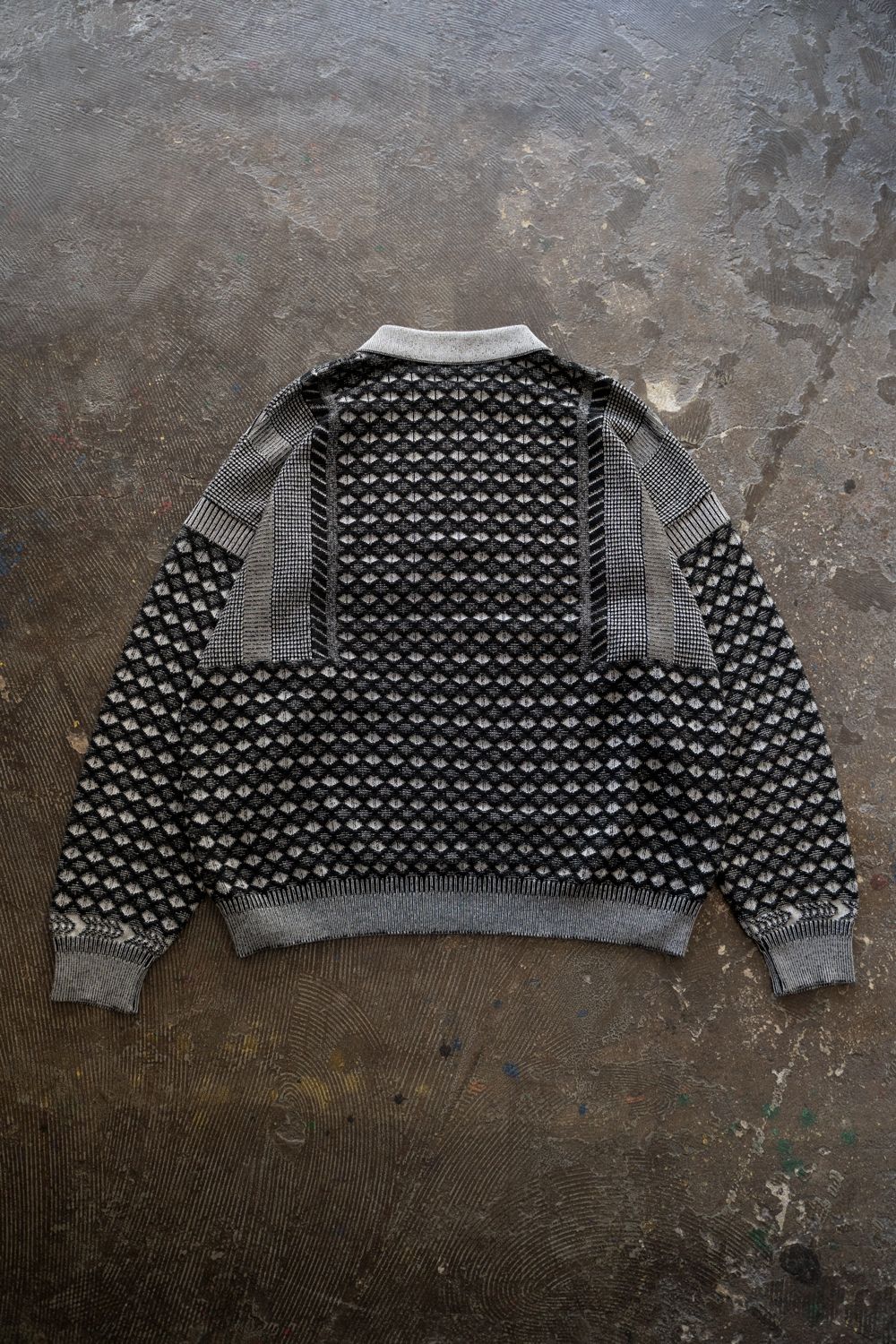 【25AW】Rikka Knit Polo(MIX GRAY)