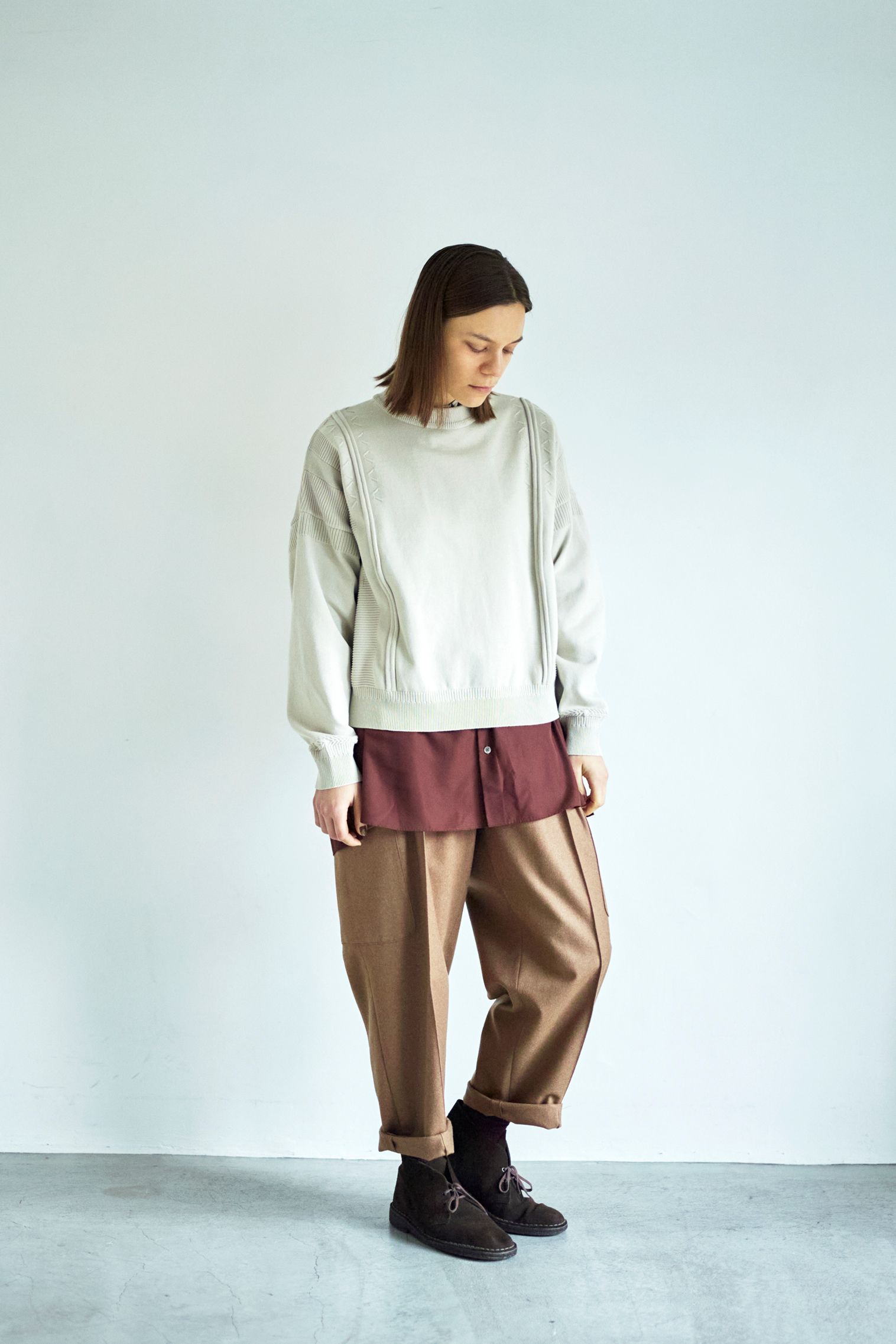 SAYATOMO - 【ラスト1点】【22AW】2-Tack Flannel Cargo Pants/2タックフランネルカーゴパンツ(BEIGE) |  Salty