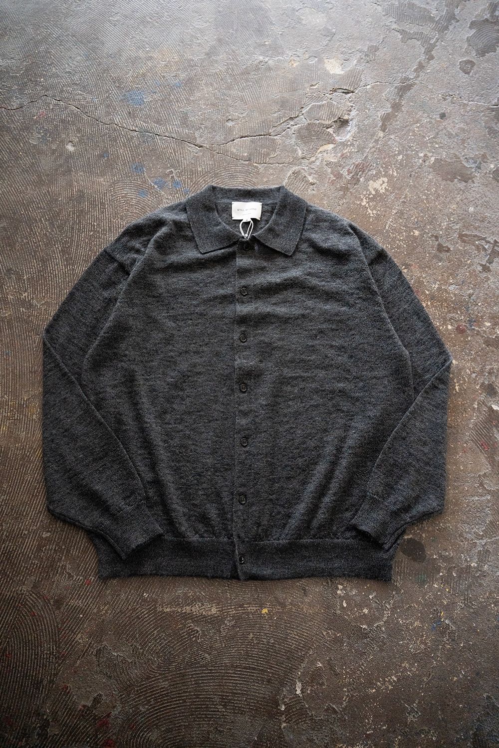 【25AW】エクストラキッドモヘア12Gニットカーディガン(GRAY)