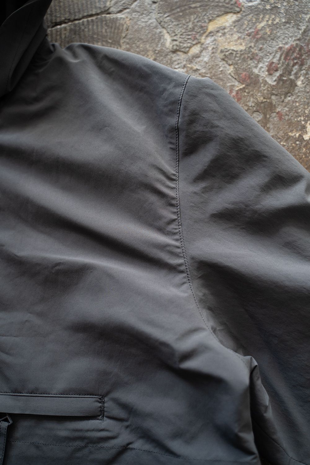 【ラスト1点】【24AW】撥水ポリエステルスタンドカラーブルゾン(BLUE GRAY)