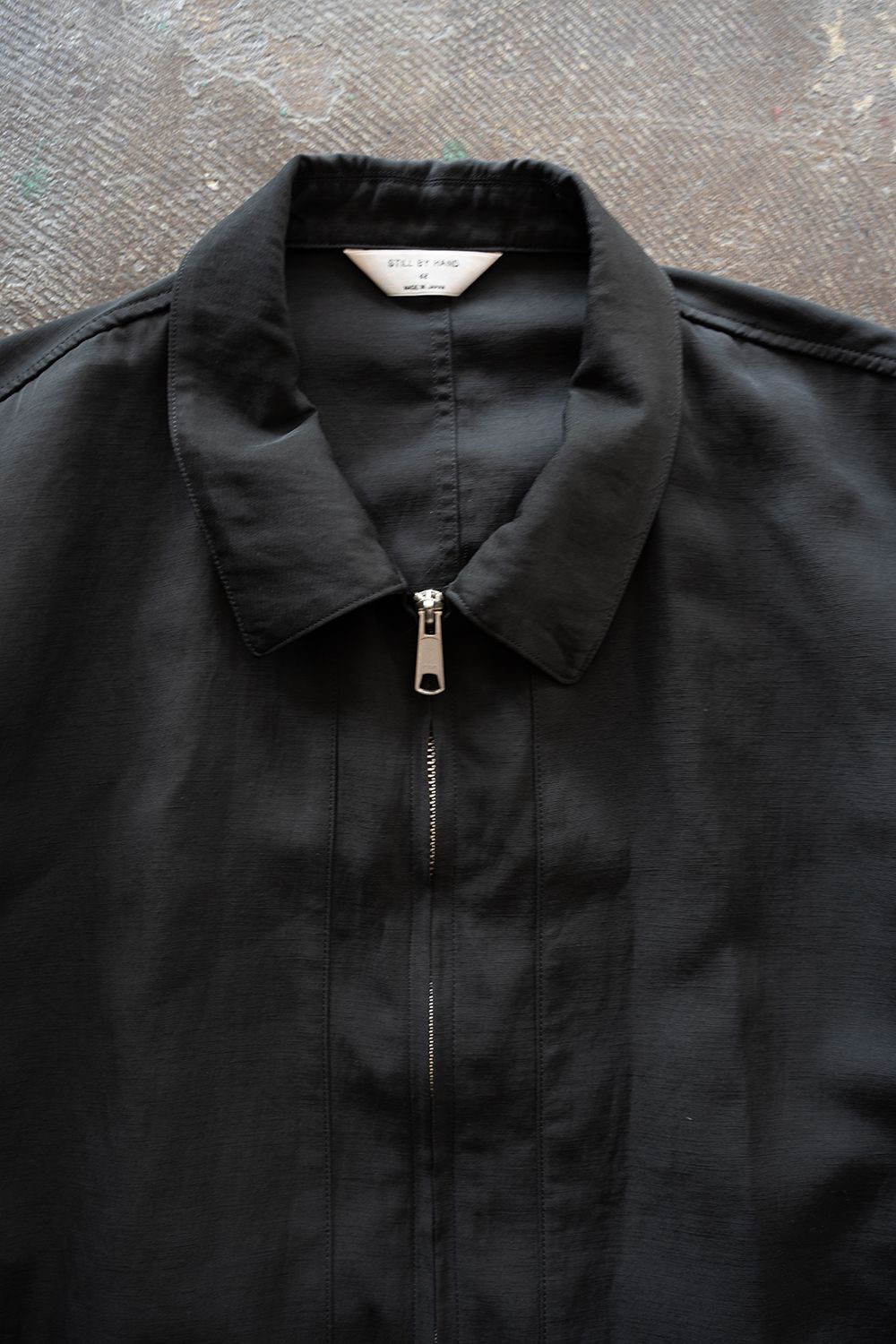 【26SS】ピグメントプリントジップブルゾン(BLACK)