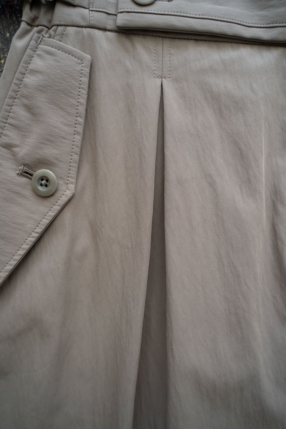 【ラスト1点】2-Tack Cotton-Nylon Military Pants/2タックコットンナイロンミリタリーパンツ(GREIGE)