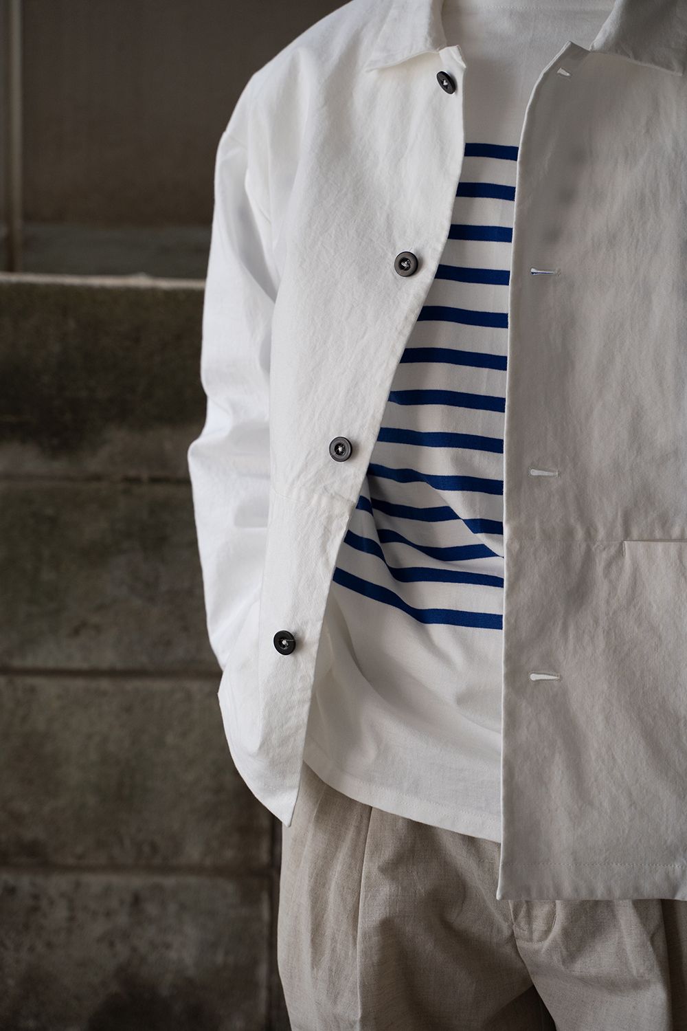 kontor - 【ラスト1点】【21SS】Drop Shoulder Jacket(WHITE) | Salty