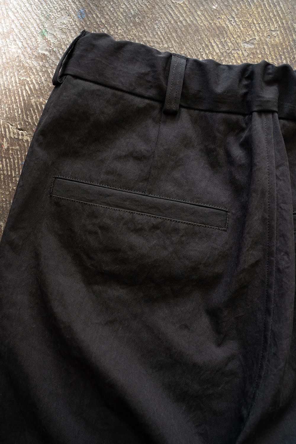 【ラスト1点】【24AW】3 Pleat Nylon Pants(BLACK)