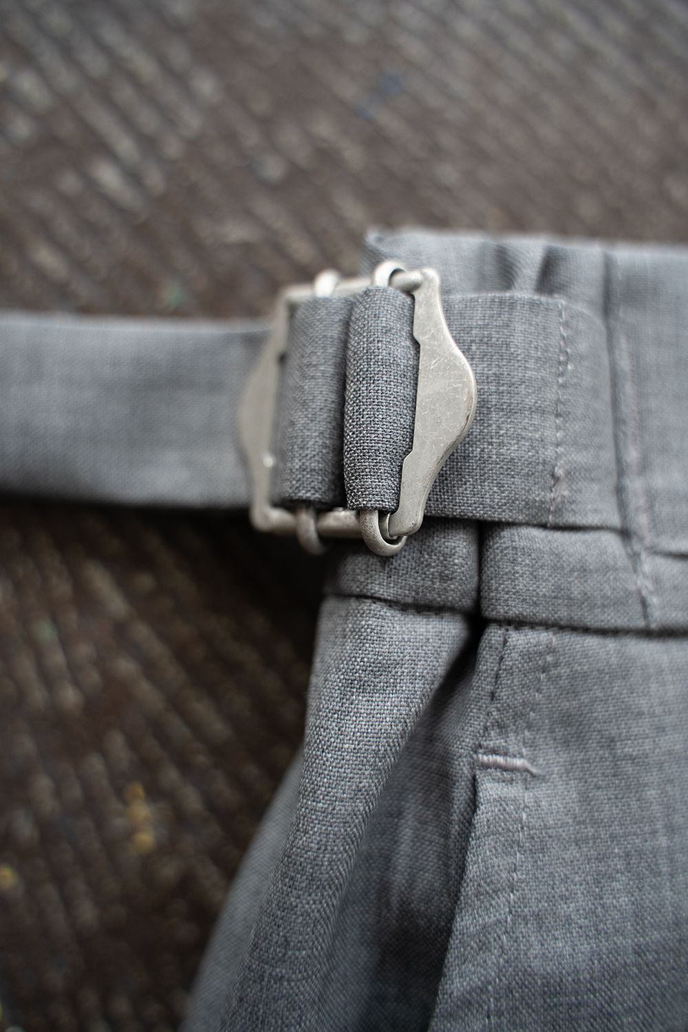 【ラスト1点】【24SS】2-Tack Wool Tropical Trousers/2タックウールトロピカルトラウザーズ(GRAY)