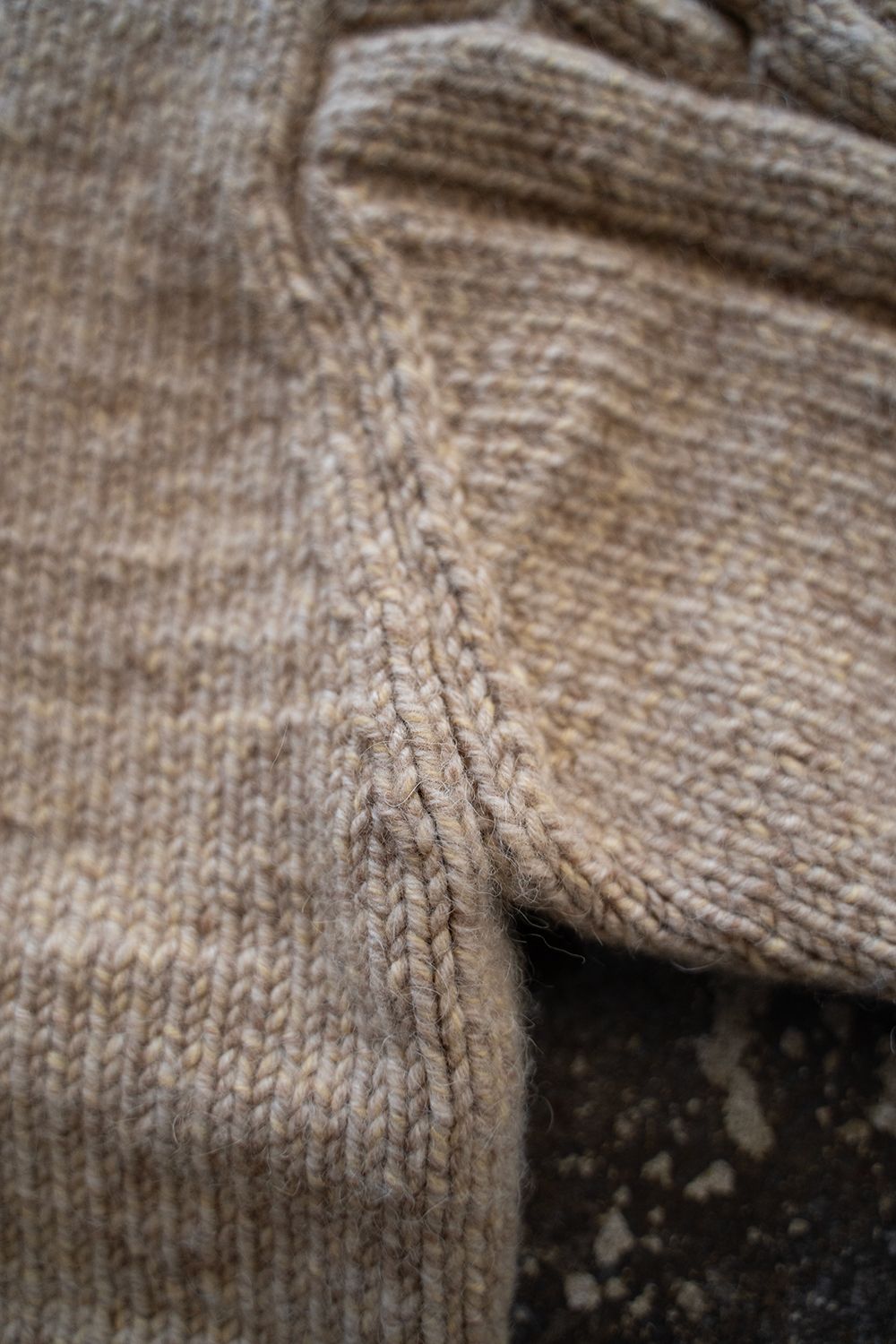 【ラスト1点】camel/cashmere HAND KNITTING cricket sweater(CAMEL)